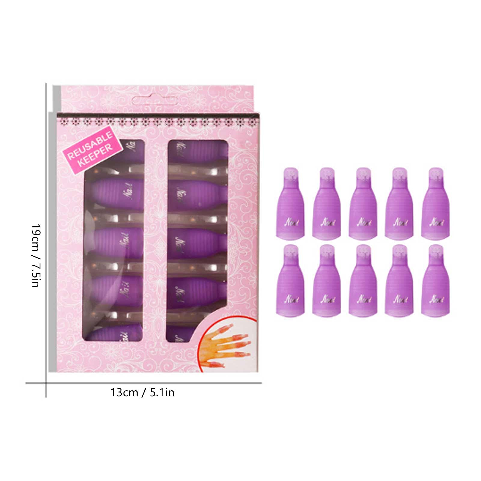 Professional Nail Polish & Gel Remover Kit - Acrylic Nail Soak Off Tools for Salon & Home Use - Perfect for Manicures, Pedicures & DIY Nail Care