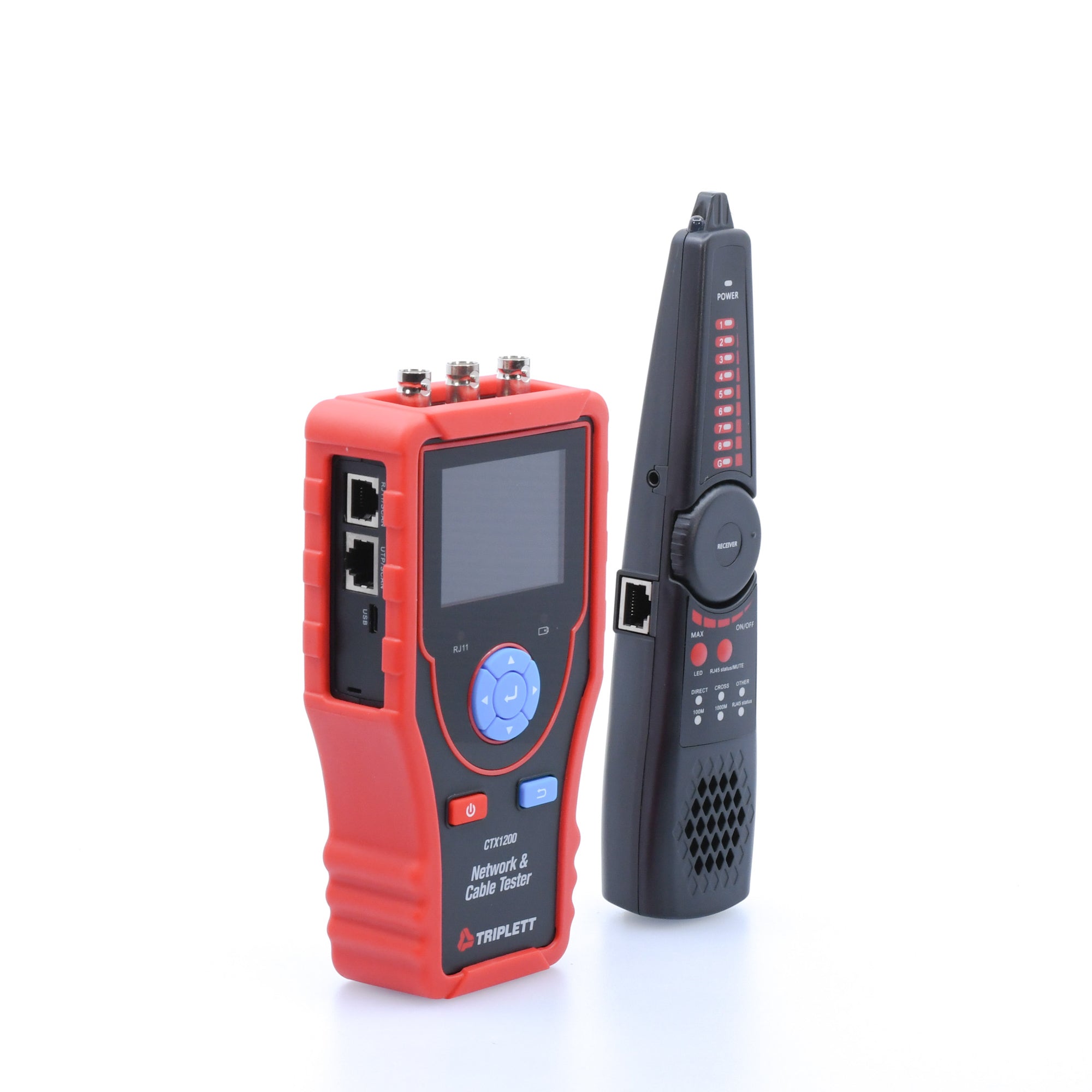 CTX1200 Professional Network Cable Tester with Probe - RJ45 RJ11 Ethernet LAN Wire Tester for Home & Office Network Installation - Perfect for IT Technicians and DIY Network Setup
