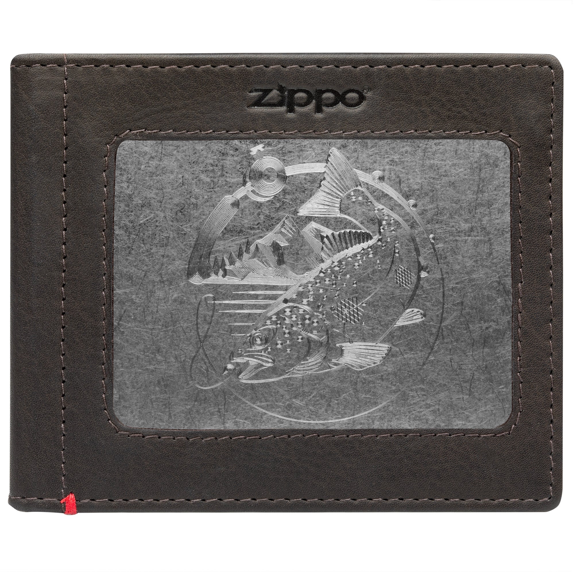 Premium Mocha Leather Wallet with Bass Metal Plate Design - Slim RFID Blocking Bifold Wallet for Men, Perfect for Everyday Use & Travel