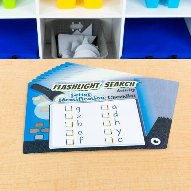 Really Good Stuff Flashlight Search Activity Letter Identification Game - Fun Alphabet Learning Tool for Kids | Perfect for Classroom & Homeschool Activities