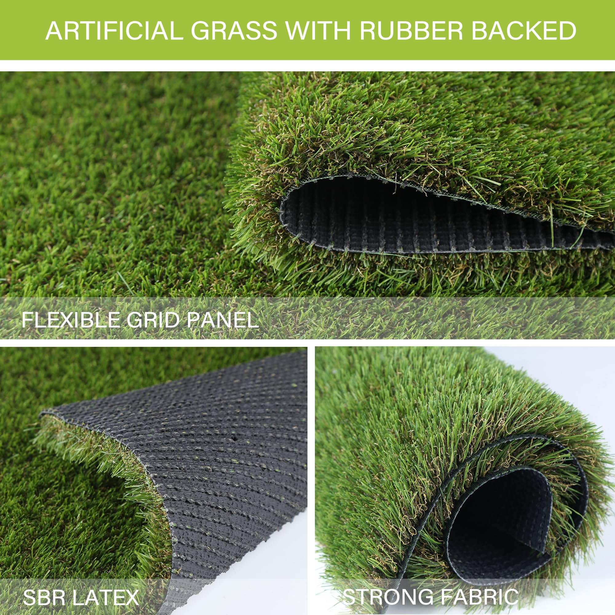 Premium 5x10 FT Artificial Grass Pee Pads for Dogs - Indoor/Outdoor Potty Training Turf Mat, Durable Fake Grass Rug for Puppy & Dog Training - Perfect for Balcony, Patio, Kennel & Garden Use