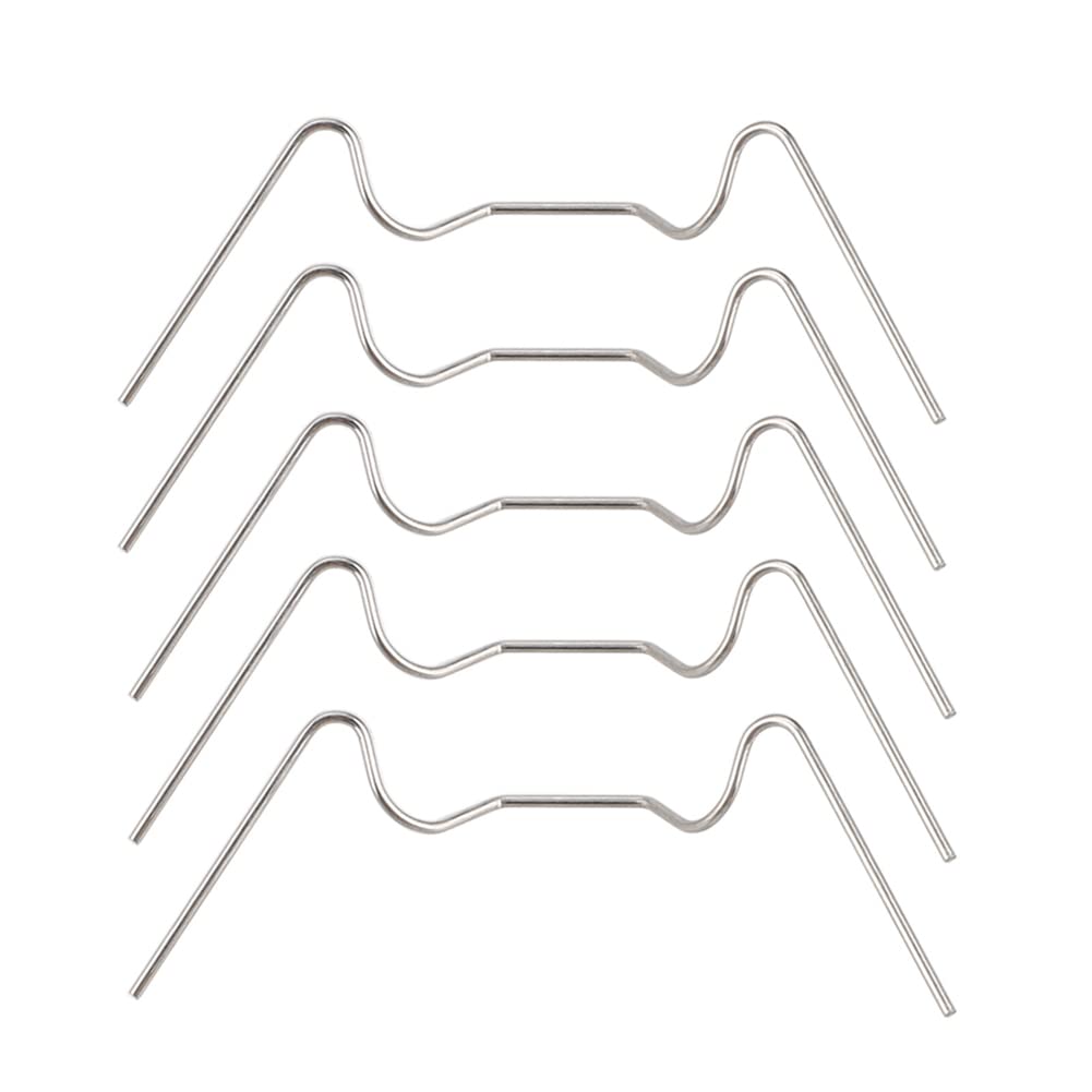 60-Piece Stainless Steel W-Type Greenhouse Glazing Clips - Heavy Duty Glass Pane & Wire Fixing Clamps for Greenhouse, Cold Frame & DIY Projects (Silver) - Perfect for Securing Glass Panels & Polycarbonate Sheets in Gardening & Construction