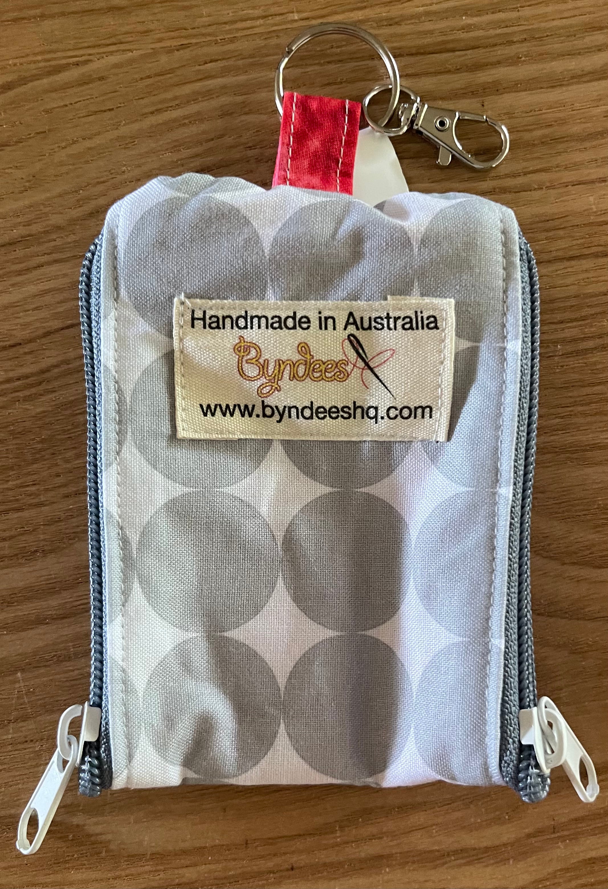 2 Pocket Zipper Keychain Purse - Small Leather Wallet for Keys, Cards & Cash (Black, White, Gray) | Perfect for Travel, Daily Use & Gift Giving