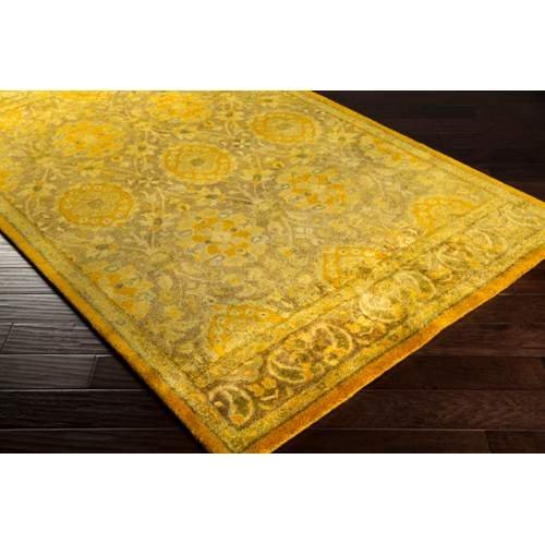 Surya Hand Tufted Casual Area Rug 5x8 Feet - Gold Olive Lime Moss Modern Boho Rug for Living Room Bedroom Home Decor