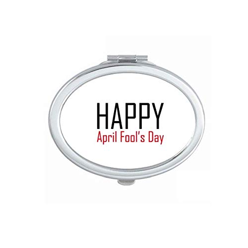 DIYthinker April Fool's Day Festival Holiday Mirror - Portable Folding Double-Sided Makeup Mirror with Stand (Perfect for Travel, Home Vanity & Gift Giving)