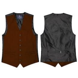 LA Smith Plain Country Waistcoats for Men - Classic Casual Vest with Pockets - Perfect for Western, Country, and Outdoor Events