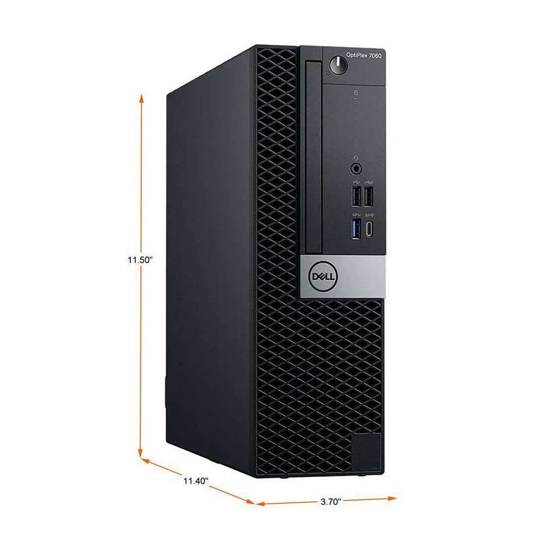 Renewed DELL Optiplex 7060 SFF Business Desktop PC - Intel 8th Gen i7-8700 6-Core Processor, 16GB DDR4 RAM, 1TB NVMe M.2 SSD, WiFi & Bluetooth, Windows 11 Pro | Includes Wireless Keyboard & Mouse | Perfect for Office Work, Home Computing & Small Business Use