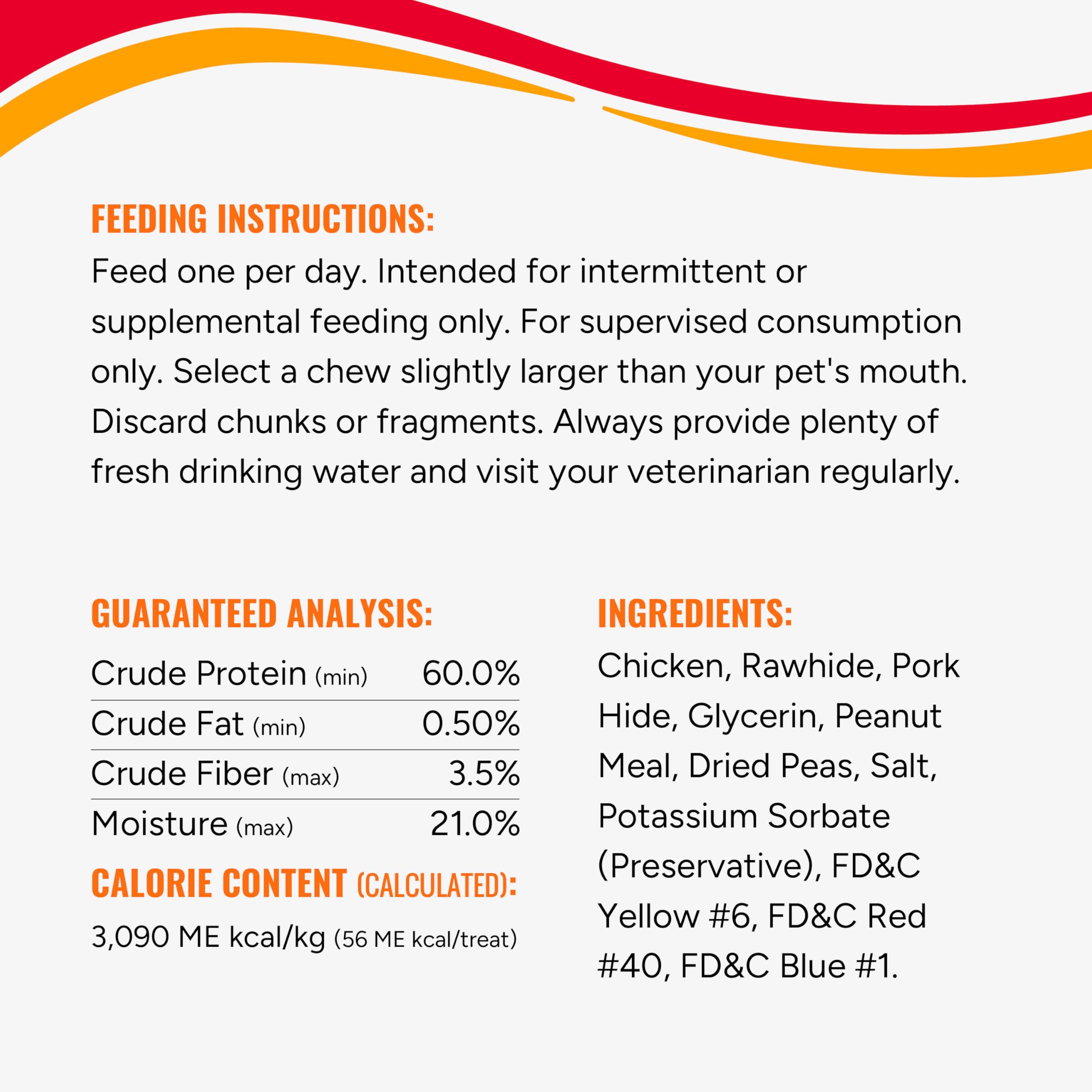 Premium Triple Flavor Dog Chews - Chicken, Beef & Pork Hide Long-Lasting Treats for All Dogs (4oz) - Perfect for Training Rewards, Dental Health & Anxious Pets