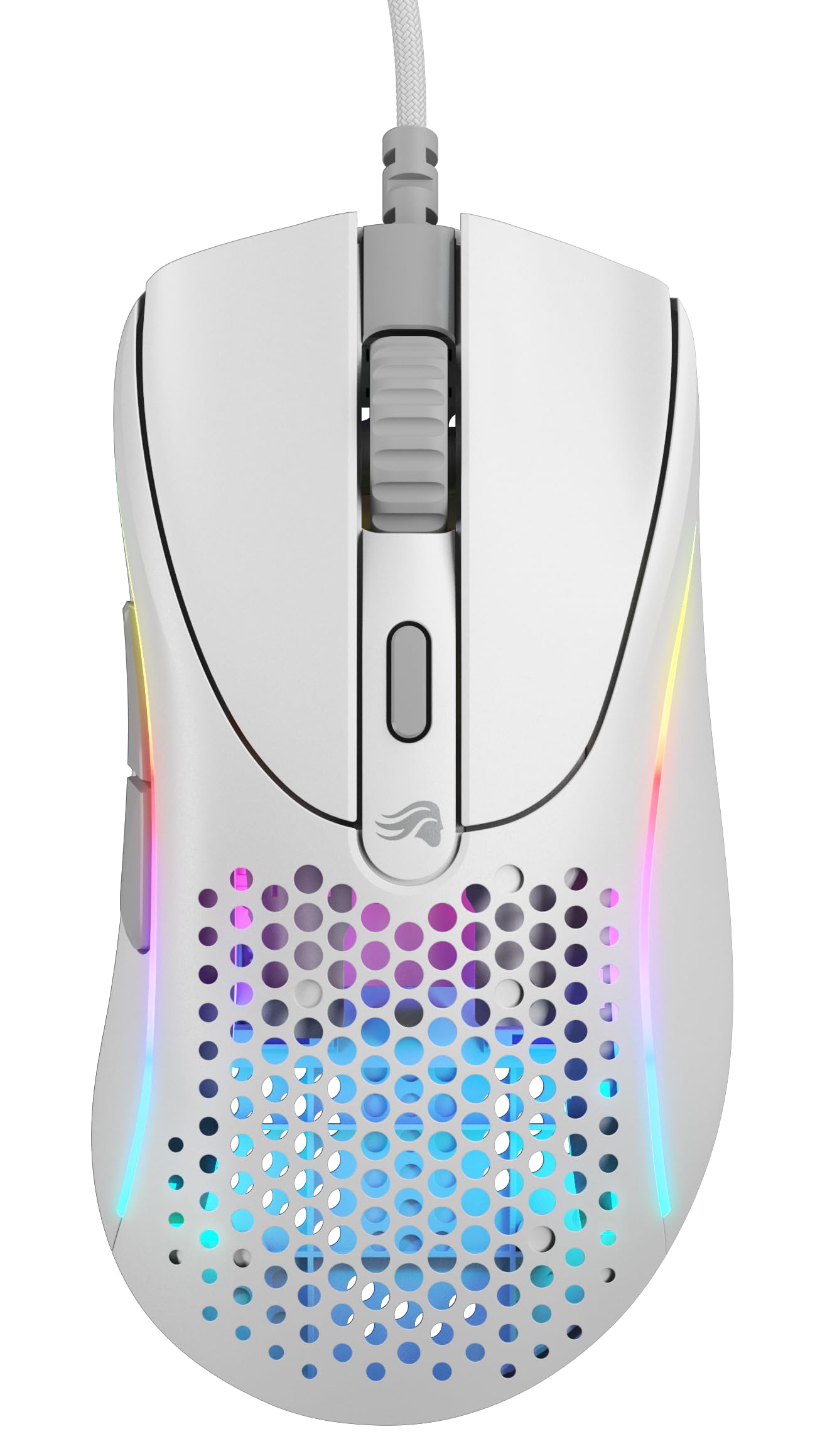 Glorious Model D 2 Wired Gaming Mouse - Ergonomic, Ultra-Light 58g, 26K Optical Sensor, 6 Programmable Buttons, 80M Clicks - Perfect for FPS, MMO, MOBA Games (White) - Ideal for Competitive Gaming & Long Sessions