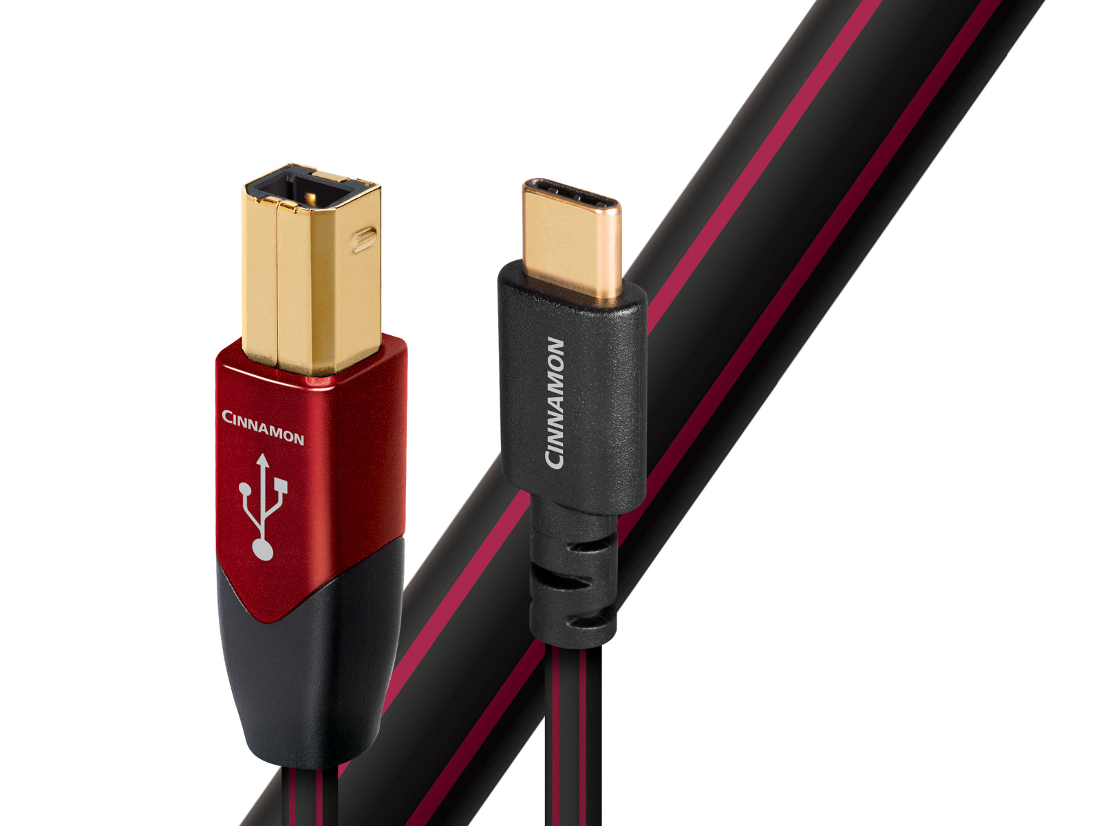 Audioquest Cinnamon USB C to USB B Cable - High-Speed Digital Audio Connection for DACs, Studio Monitors & Hi-Fi Systems (Perfect for Home Audio & Professional Recording Studios)