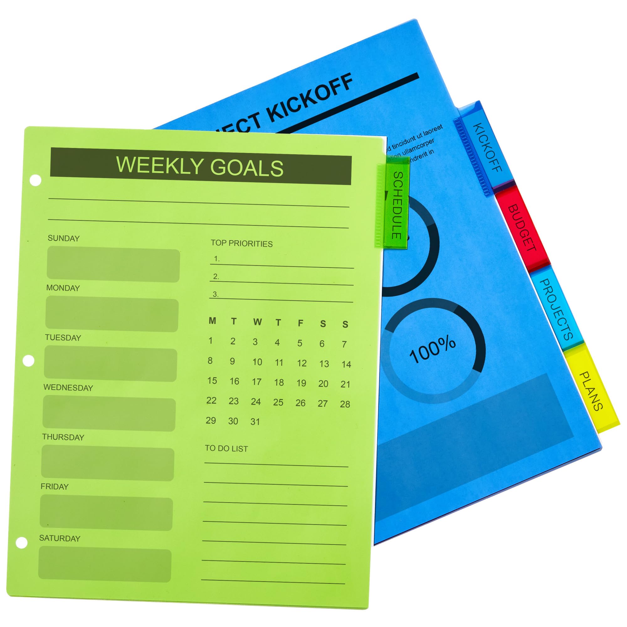 Avery 5-Tab Plastic Binder Dividers for 3-Ring Binders - Multicolor Insertable Big Tabs, 3 Sets (71900) - Perfect for School, Office Organization & Document Filing