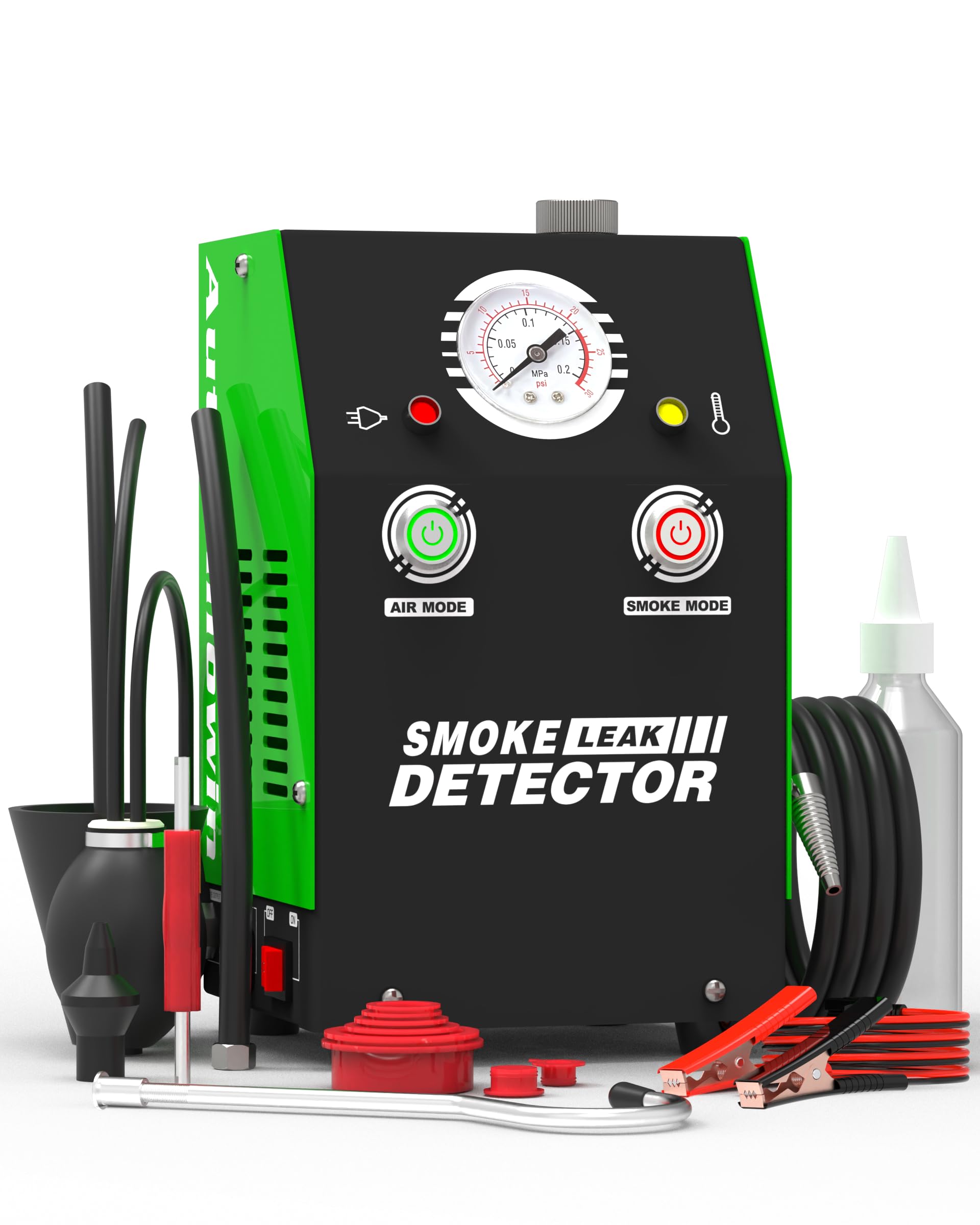 12V DC Automotive EVAP Smoke Machine - Vacuum Leak Detector with Built-in Air Compressor for Car Pipe System Diagnosis | Perfect for Mechanics & DIY Auto Repair Shops