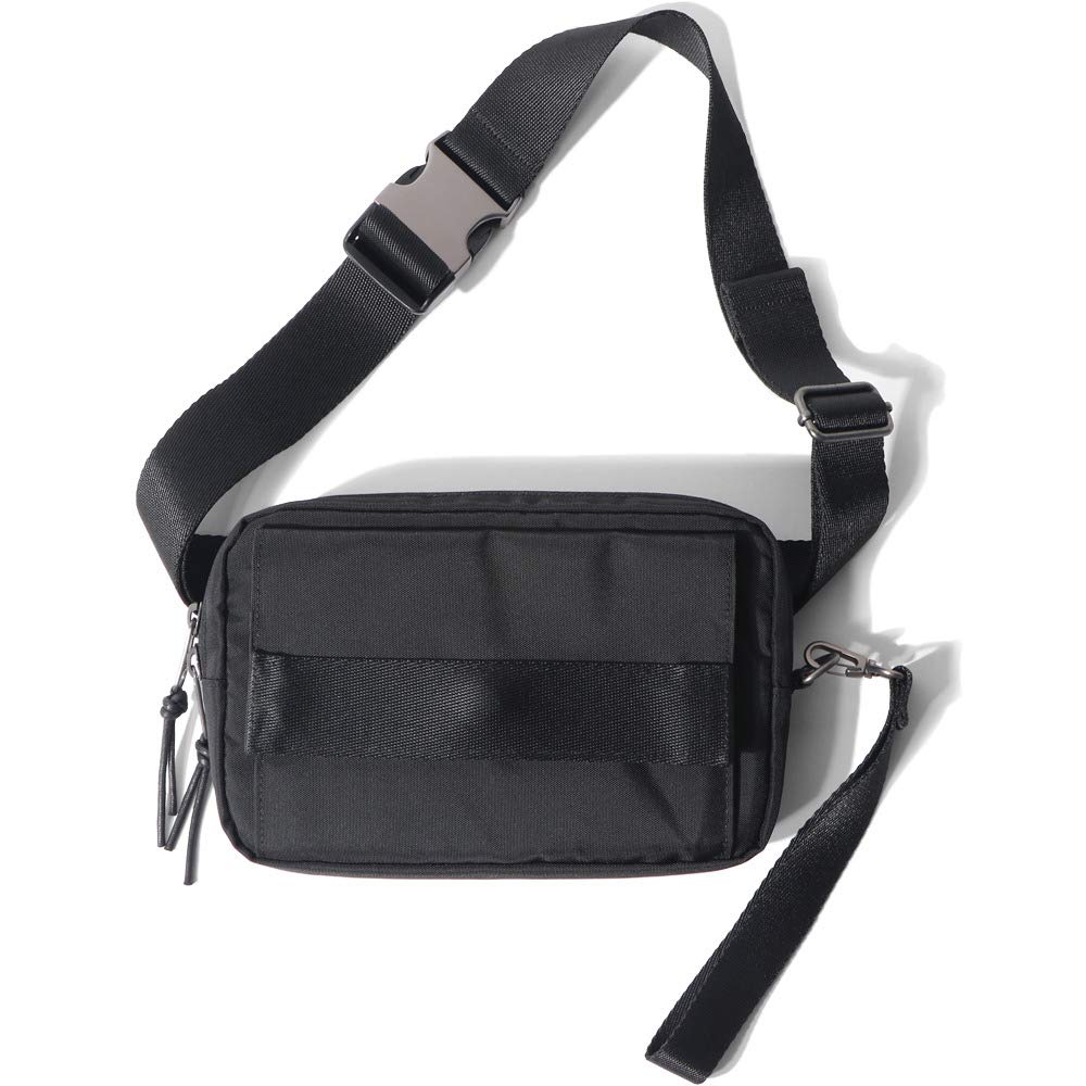 Bubilian Unisex 3-in-1 Sling Bag, Waist Fanny Pack & Clutch Purse - Adjustable Hand Strap, Chest Sling & Belt Bag - Made in Korea - Perfect for Travel, Gym & Everyday Use