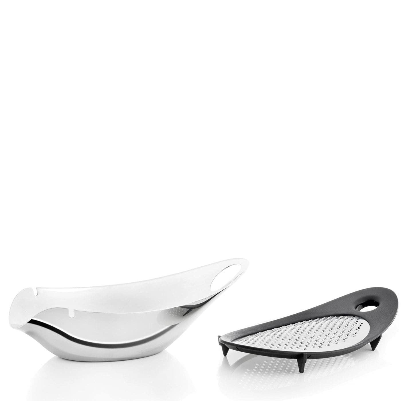 Premium Stainless Steel Cheese Grater by Blomus – Rotary Handheld Grater for Parmesan, Mozzarella & Hard Cheeses – Perfect for Kitchen, Pasta, Pizza & Salad Toppings