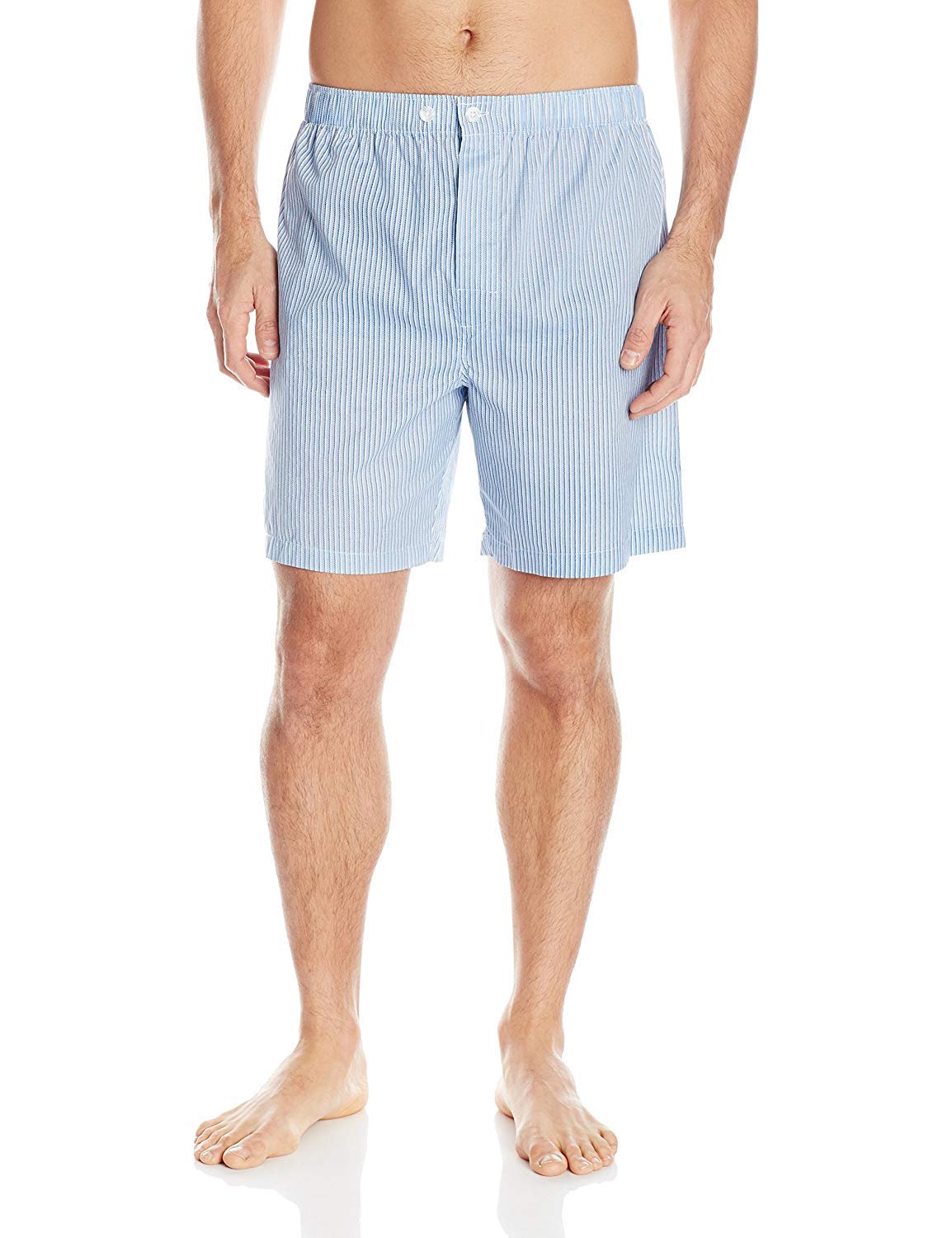 Fruit of the Loom Men's Comfortable Broadcloth Short Sleeve Pajama Set - Soft Sleepwear for Relaxing at Home & Lounging