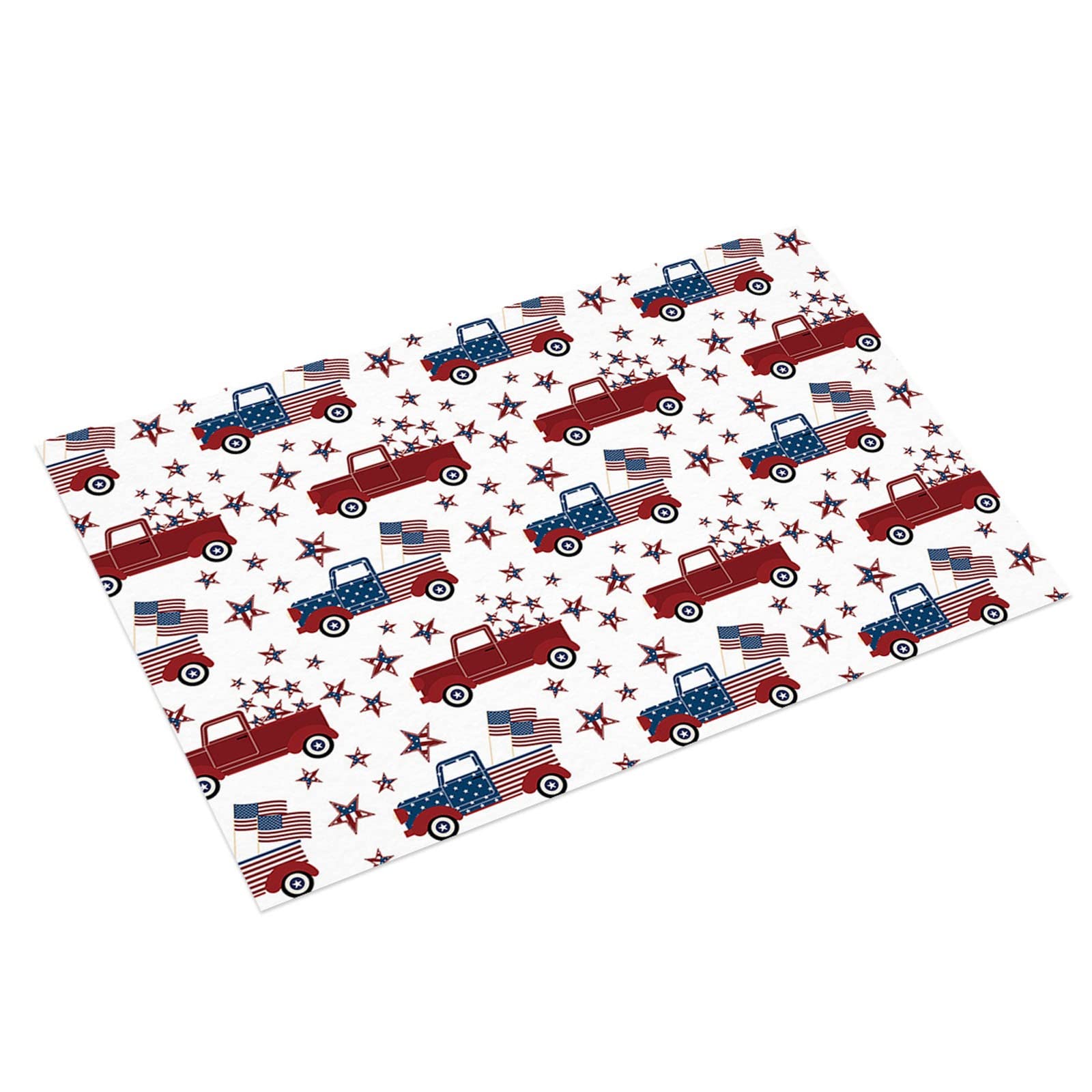 American Flag Non-Slip Floor Mat - Patriotic Independence Day Decor for Door, Living Room & Bathroom - USA-Themed Home Accessories for Holidays, Parties & Everyday Use