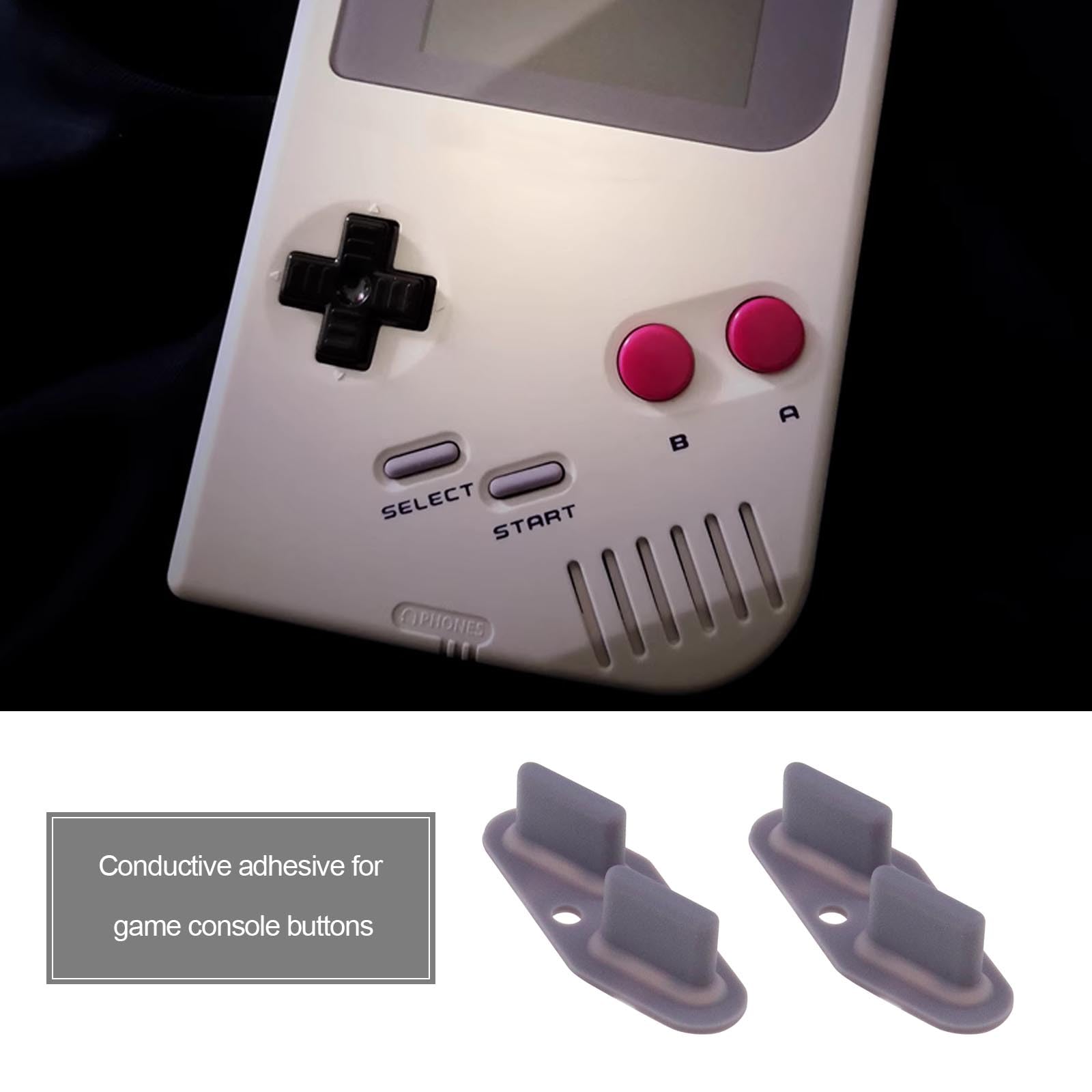 Conductive Rubber Pads Replacement Buttons for Gameboy Classic - 4 Sets of Contact Buttons & Repair Parts - Perfect for DIY Fixes & Retro Gaming Enthusiasts
