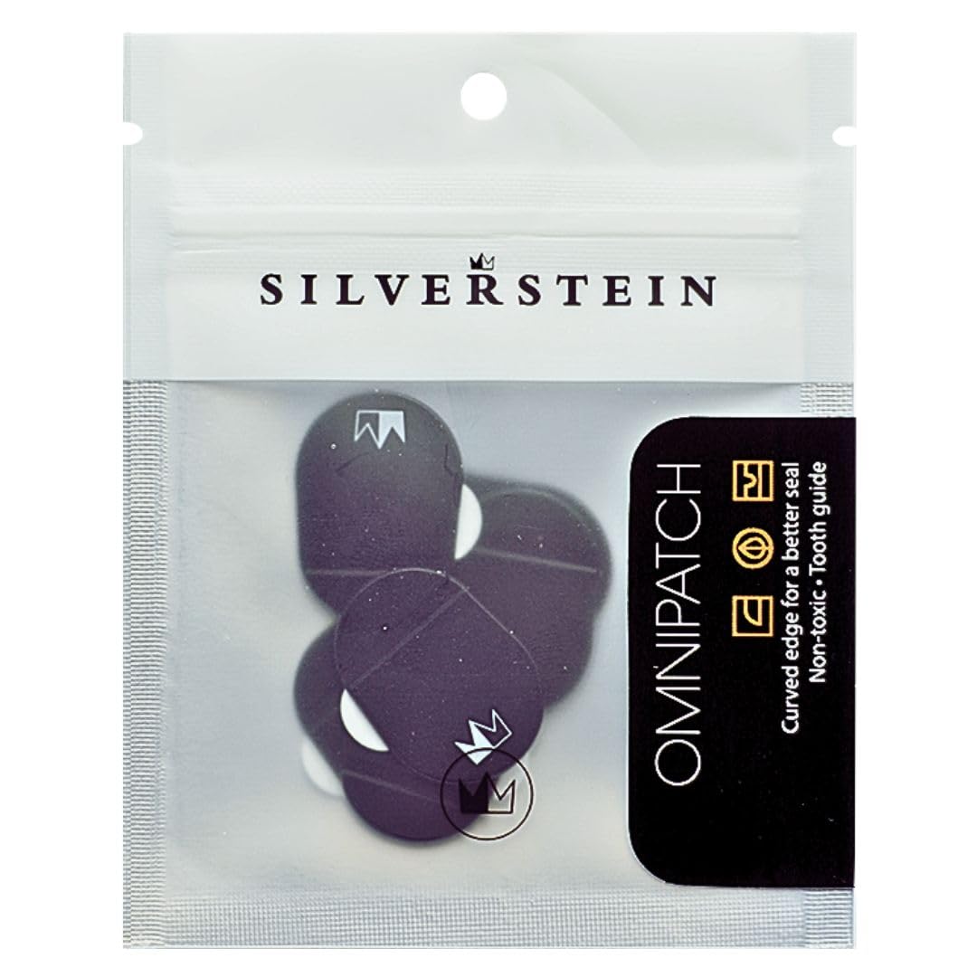 Silverstein Works OmniPatch - Premium Mouthpiece Patches for Brass & Woodwind Instruments - Black Grooved Thick Design - Perfect for Musicians, Bands & Performances