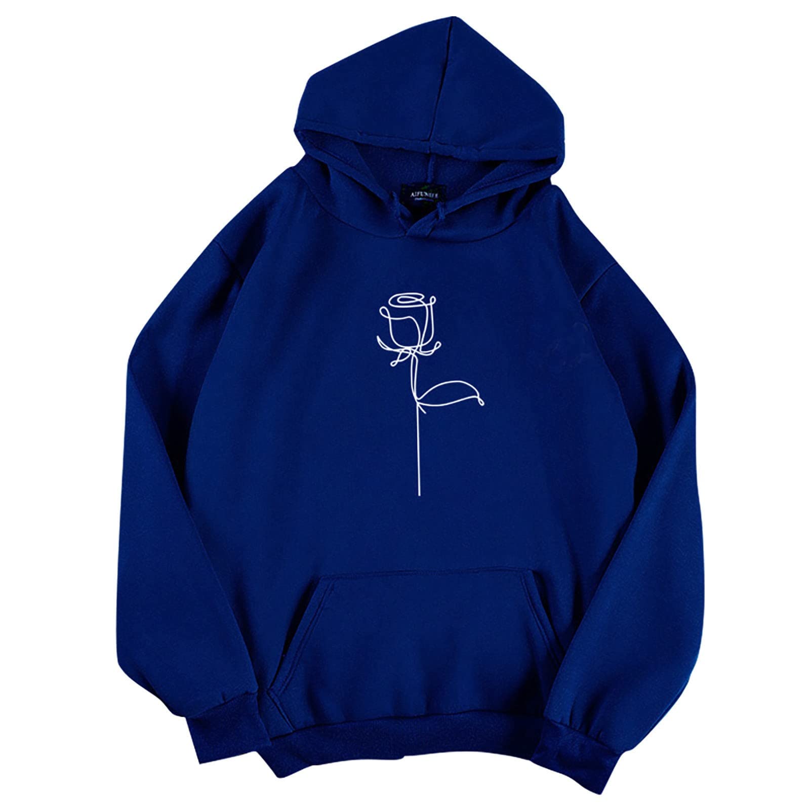 HUANKD Women's Fashion Hoodies & Sweatshirts - Soft Long Sleeve Pullover with Trendy Prints, Casual Crewneck Top for Teens and Young Adults | Perfect for Fall Outfits, School Wear, and Weekend Lounging