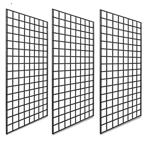 3 Pack Gridwall Panel 2' x 4' - Heavy Duty Retail Display Grid for Clothing, Jewelry & Accessories - Perfect for Boutiques, Trade Shows & Store Fixtures
