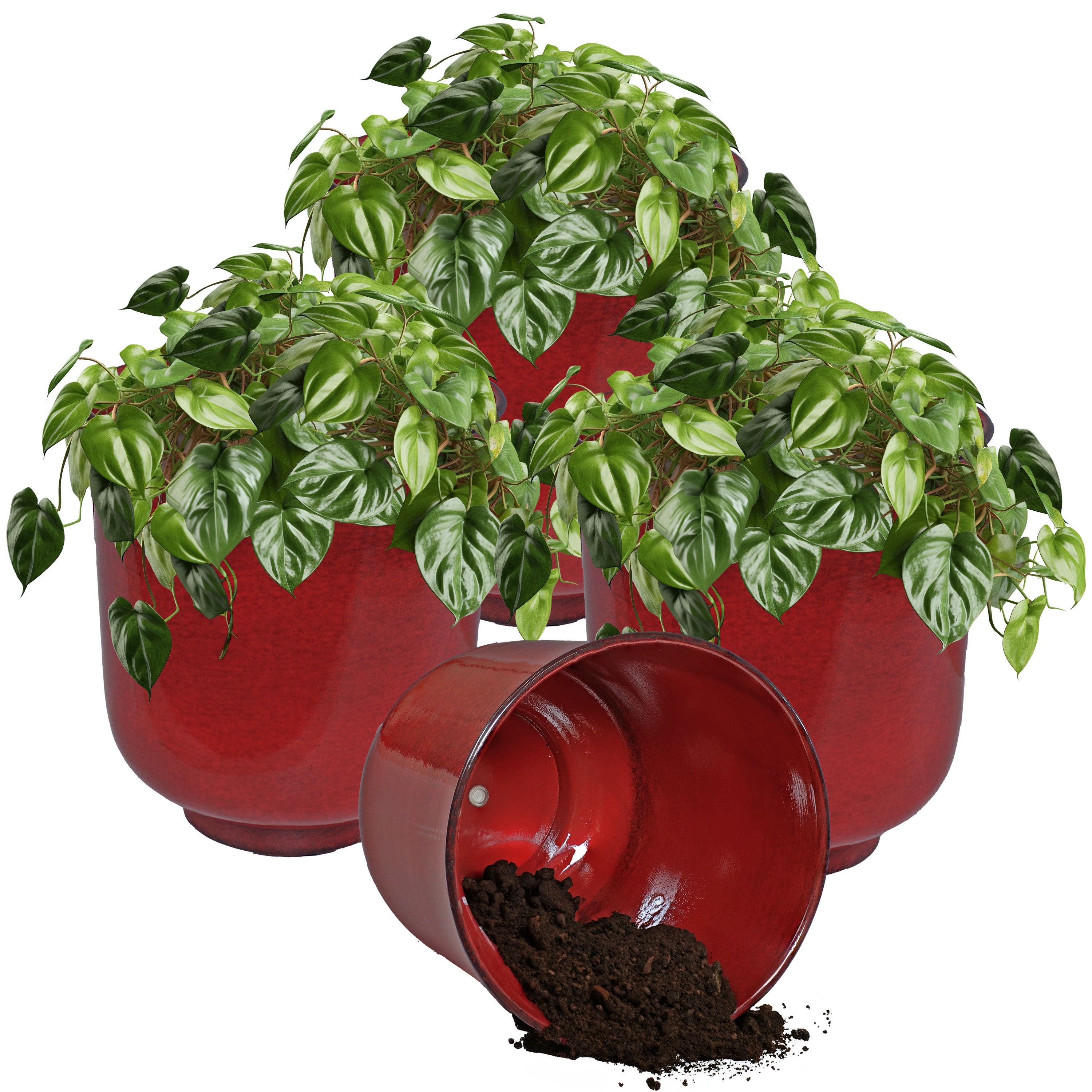 Sunnydaze Vivian Metal Outdoor Plant Pots - 11 Inch Rust-Resistant Garden Planters for Patio, Deck & Balcony Decor - Perfect for Flowers, Succulents & Herbs