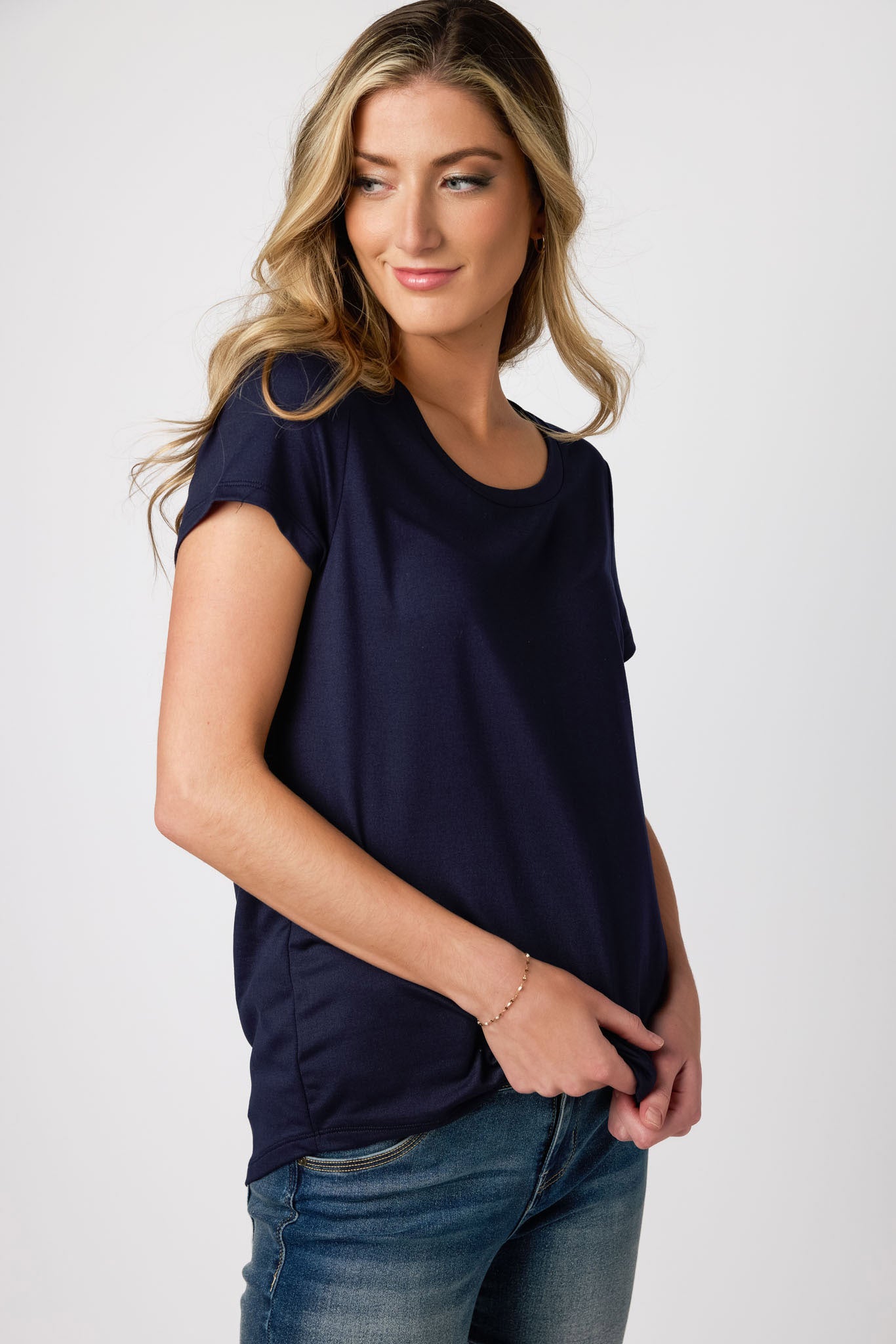 Women's Cap Sleeve Scoop Neck T-Shirt - Soft Cotton Basic Tee for Casual Wear, Layering & Everyday Outfits