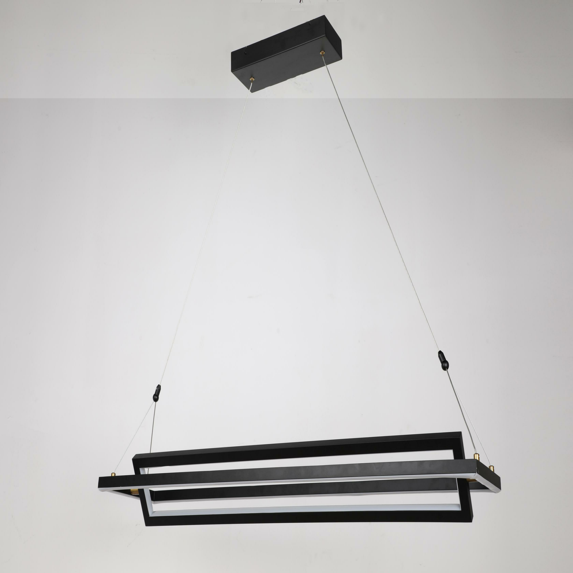 Vintage Industrial LED Rectangle Pendant Light - Bristol Style Metal Ceiling Fixture for Kitchen Island, Dining Room & Bar Lighting