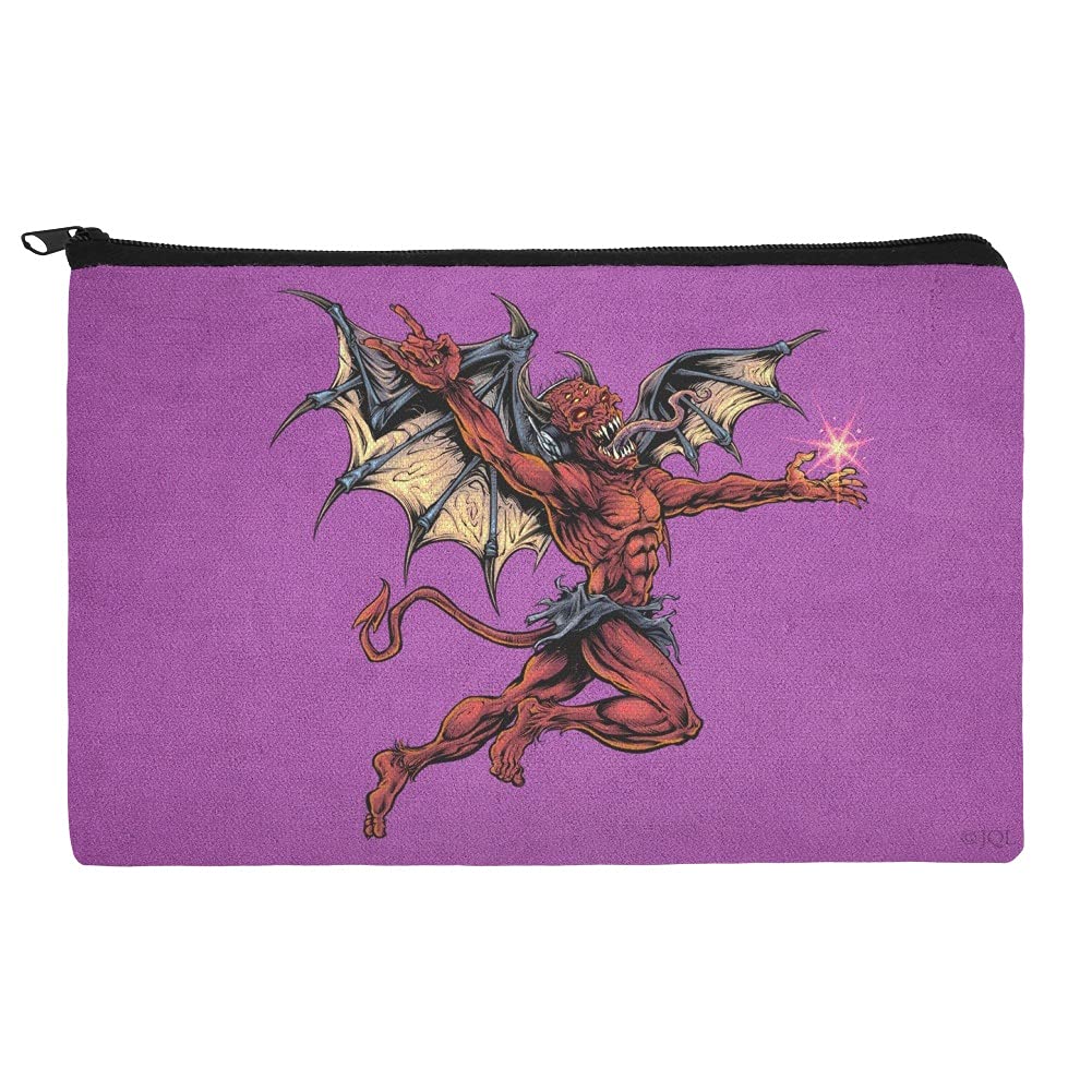 Rocking Demon Headphone Devil Pencil Case - Stylish Zipper Pouch Organizer for School, Office & Travel Supplies | Perfect for Students, Artists & Professionals