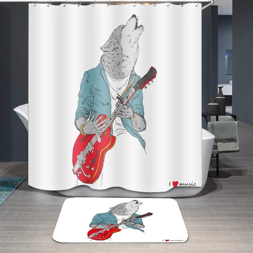 Waterproof Shower Curtain with Hooks - Elegant Bathroom Decor for Home & Hotel Use | Perfect for Bathrooms, Showers & Spa Settings