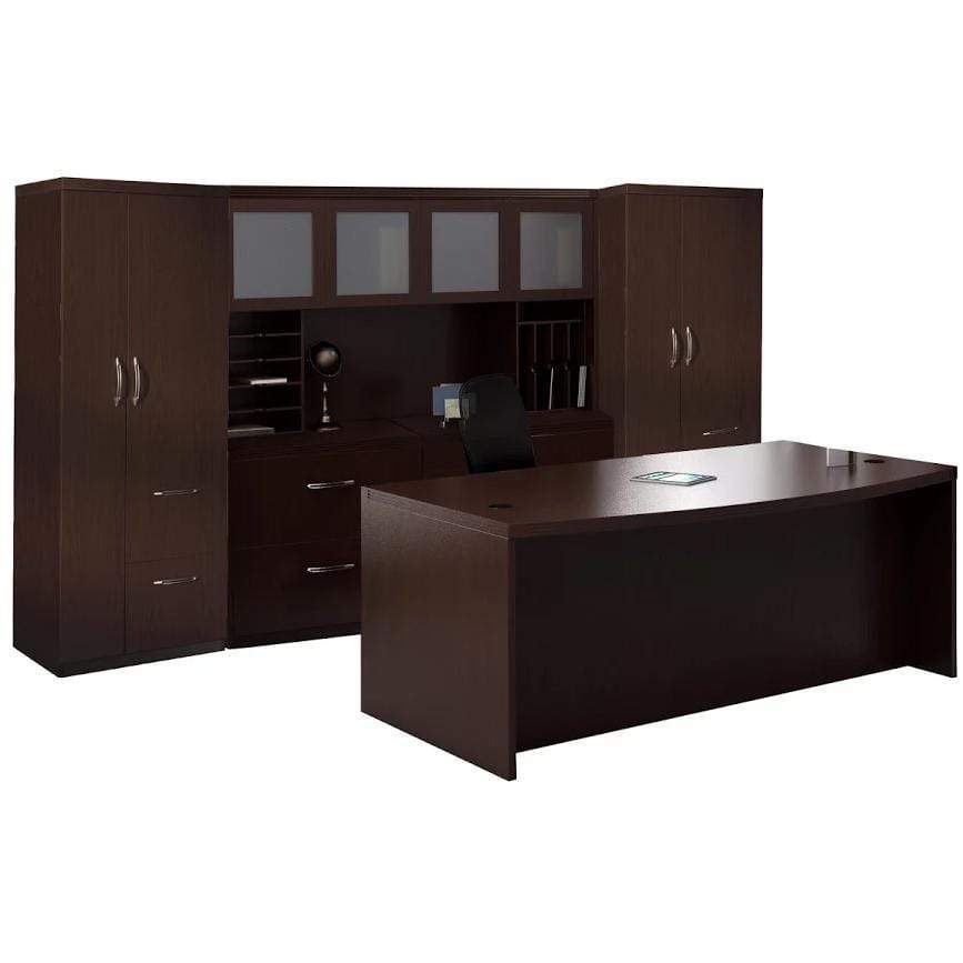 Safco Mayline Aberdeen Office Desk Set [AT9] - Modern Workstation for Home & Office - Perfect for Remote Work & Professional Spaces