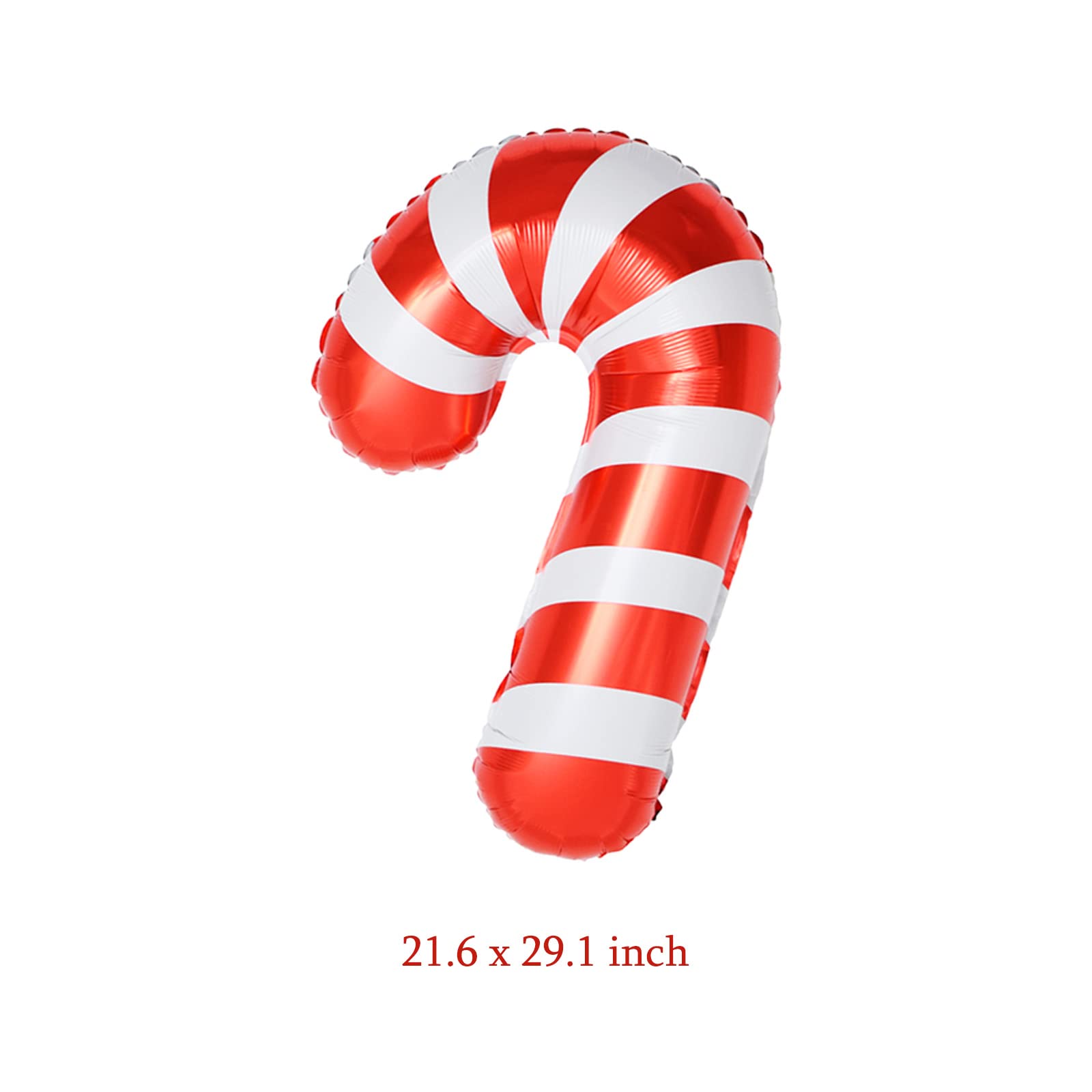 10Pcs Large Christmas Gingerbread Man & Red Candy Cane Foil Mylar Balloons - Helium Party Decorations for Winter, Holiday, Birthday & Baby Shower - Perfect for Christmas Tree Decor, Party Backdrops & Festive Home Decorations