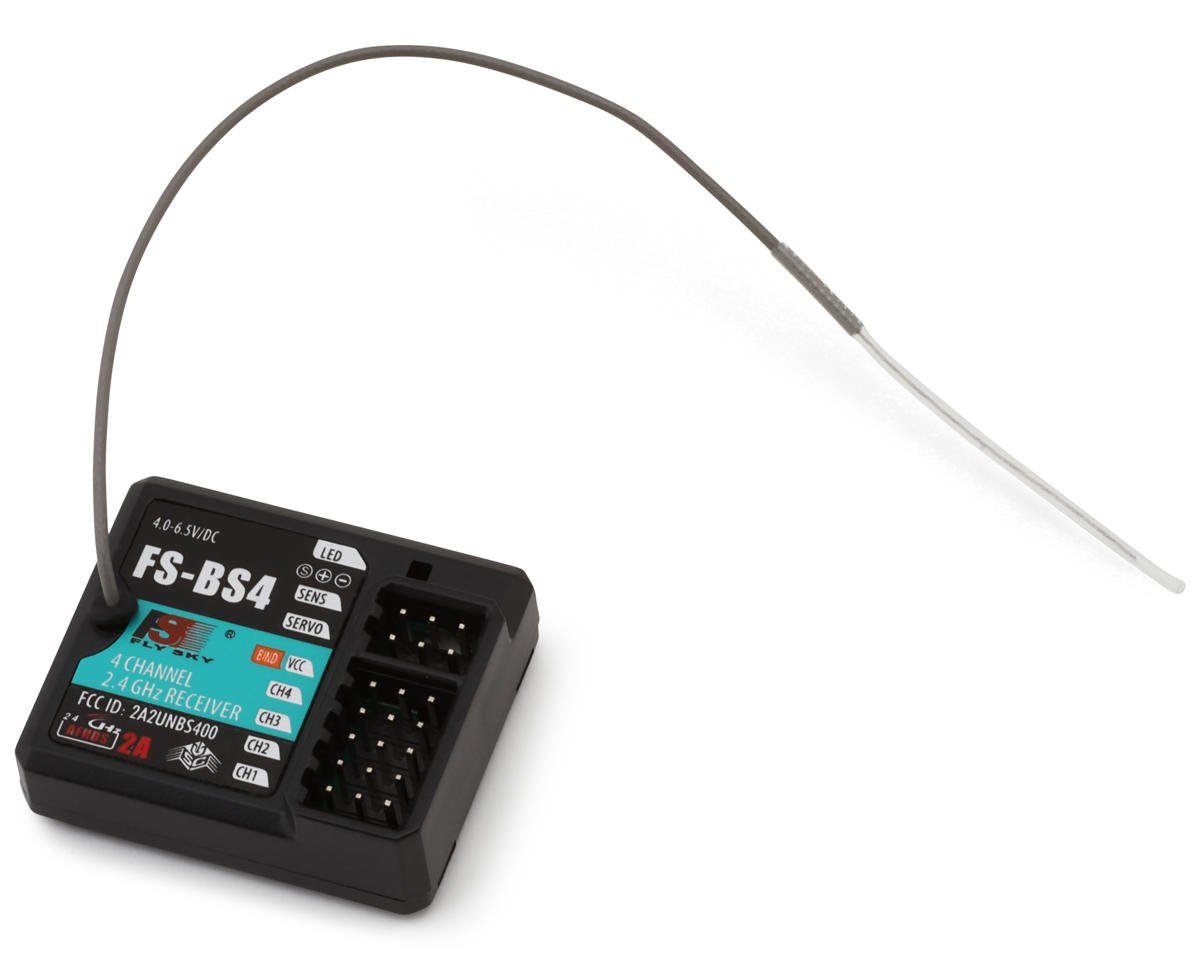 BS4 AFHDS 2A 4 Channel RC Receiver with Gyro Stabilizer for RC Cars, Drones, and Airplanes - Perfect for Hobbyists and Racing Enthusiasts