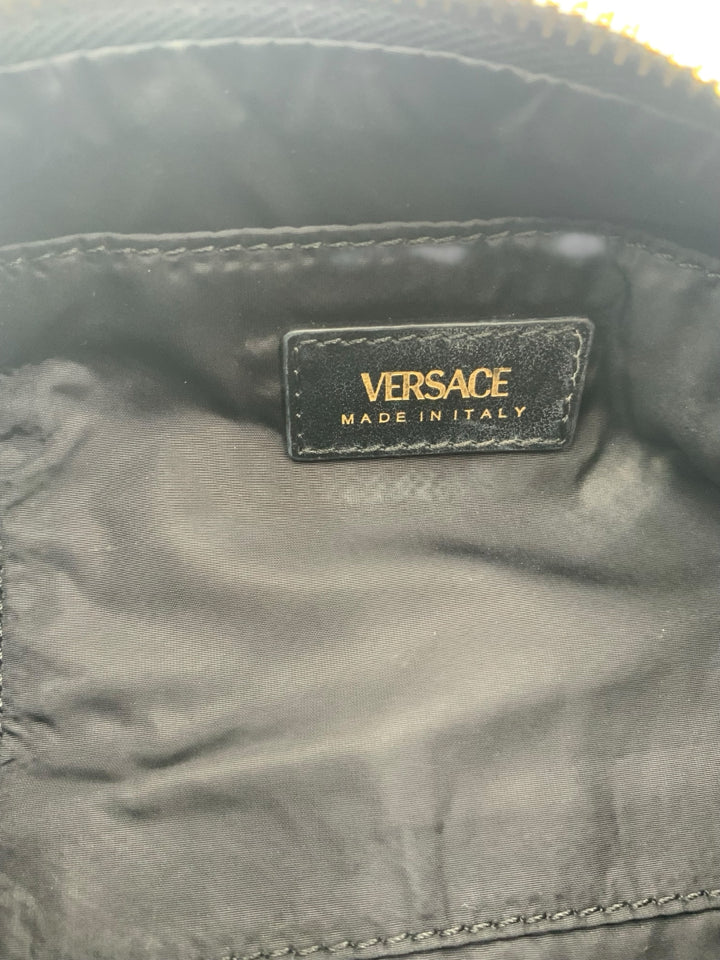 Versace Medusa Nylon Shoulder Bag for Women | Luxury Designer Handbag with Gold-Tone Medusa Head Logo | Perfect for Evening Parties, Date Nights & Fashion Events