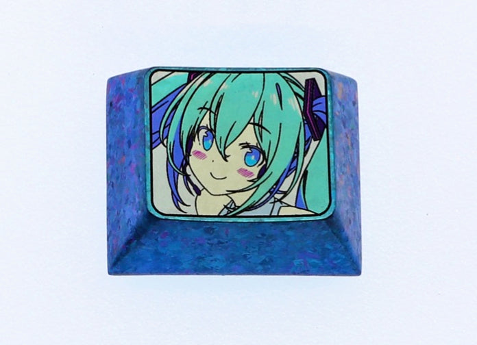 Hatsune Miku 1.25U Ctrl Keycap - Custom Anime Themed Titanium Alloy Mechanical Keyboard Keycaps for Gamers & Typists - Perfect for Gaming, Programming & Mechanical Keyboard Enthusiasts