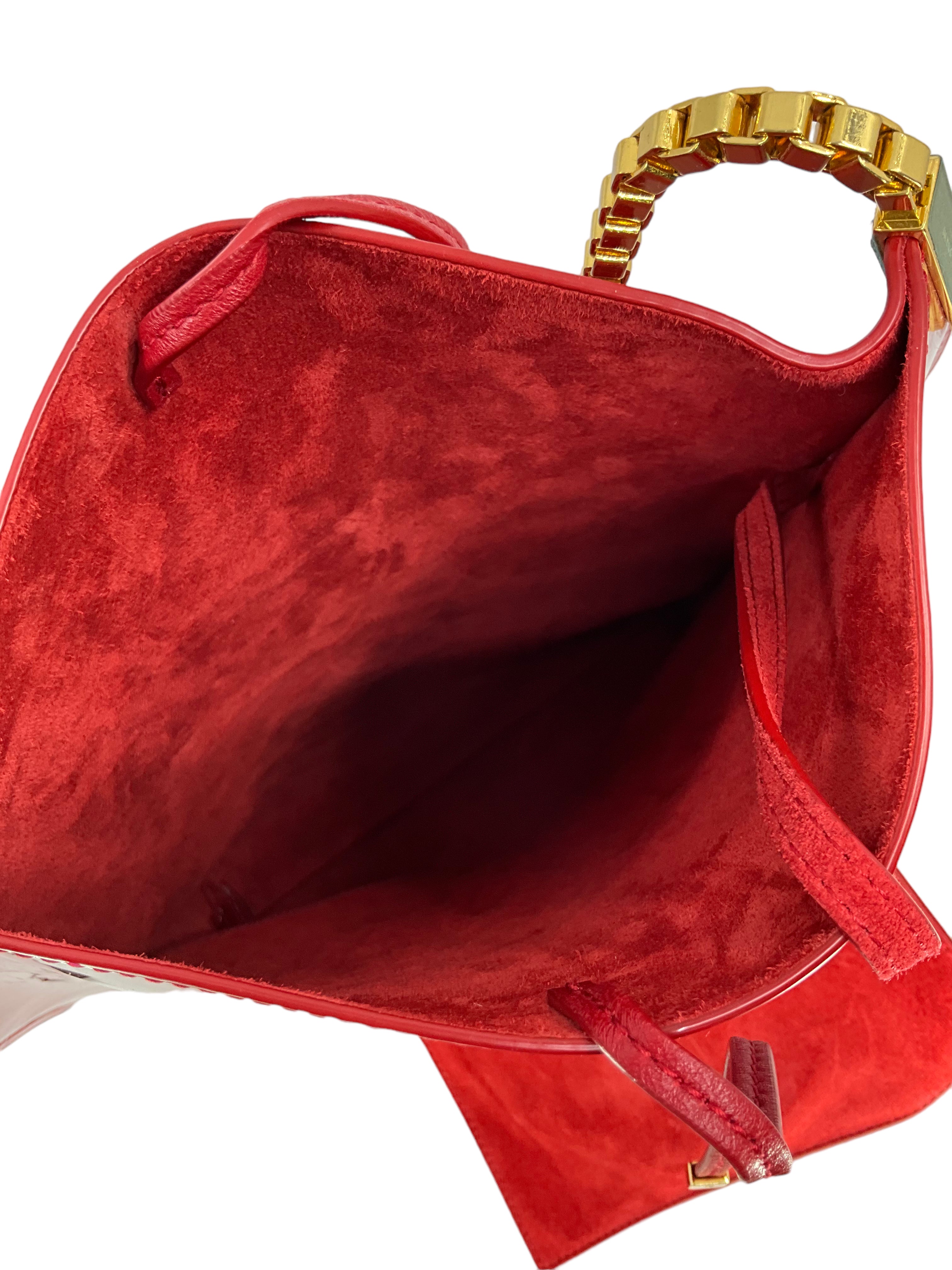 Saint Laurent Suzanne Small Patent Leather Chain Hobo Bag - Luxury Designer Handbag for Women | Perfect for Evening Parties, Date Nights & Special Occasions