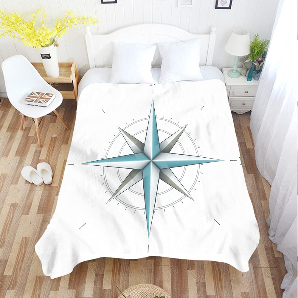 WONDERTIFY Antique Wind Rose Throw Blanket - 30