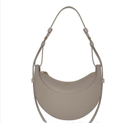 Premium Genuine Leather Tote Bag - Stylish Crescent Shape Handbag for Women, Perfect for Work, Travel & Everyday Use