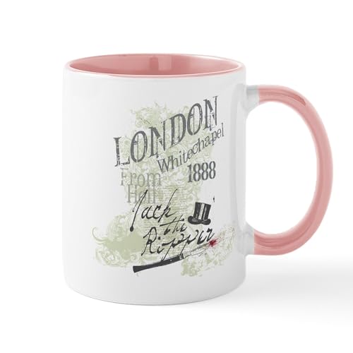 White/Pink Inside - Jack The Ripper London 1888 Mug