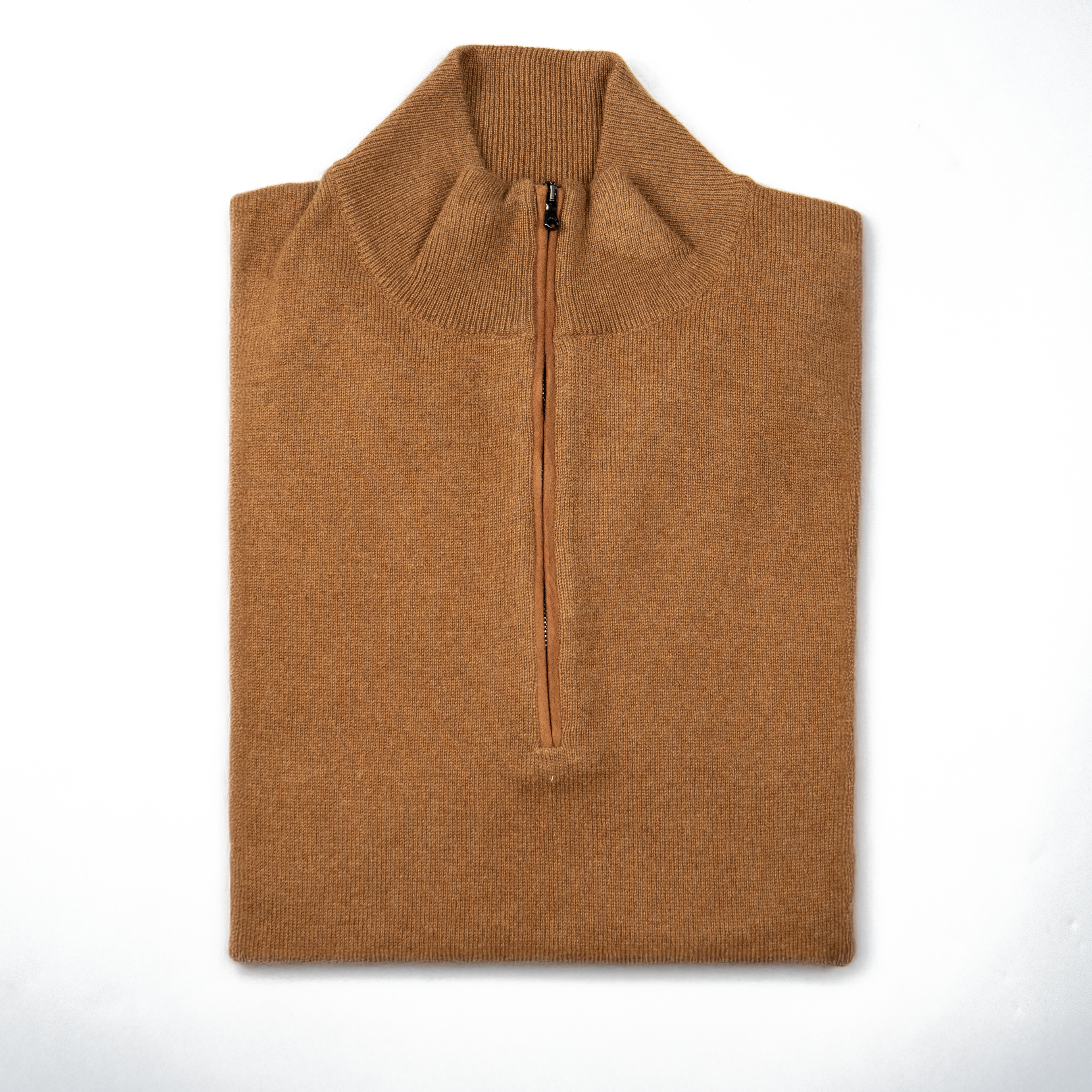 BRUNOTELLI VIC 1/4 Zip Cashmere Sweater with Side Trim - Luxury Soft Warm Pullover for Men & Women - Perfect for Winter, Office & Casual Outfits