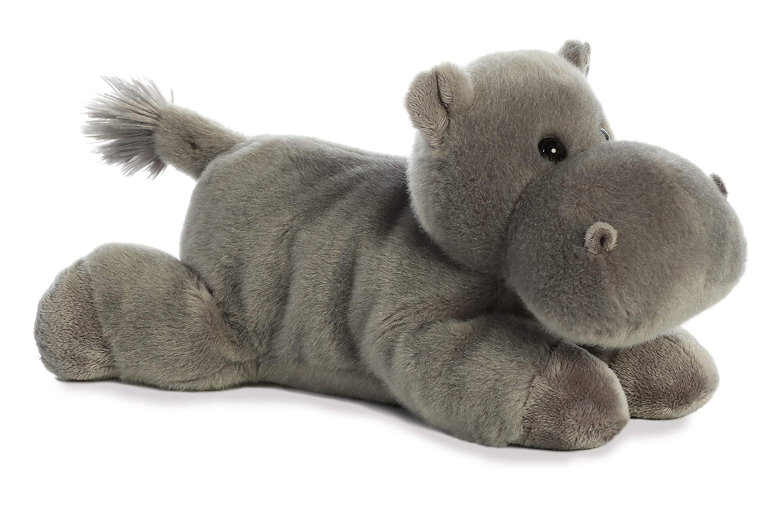 Aurora® Adorable Flopsie™ Howie Hippo™ Gray Stuffed Animal Plush Toy - 12 Inch Soft Cuddly Hippo for Kids, Perfect Gift for Birthdays & Bedtime Comfort
