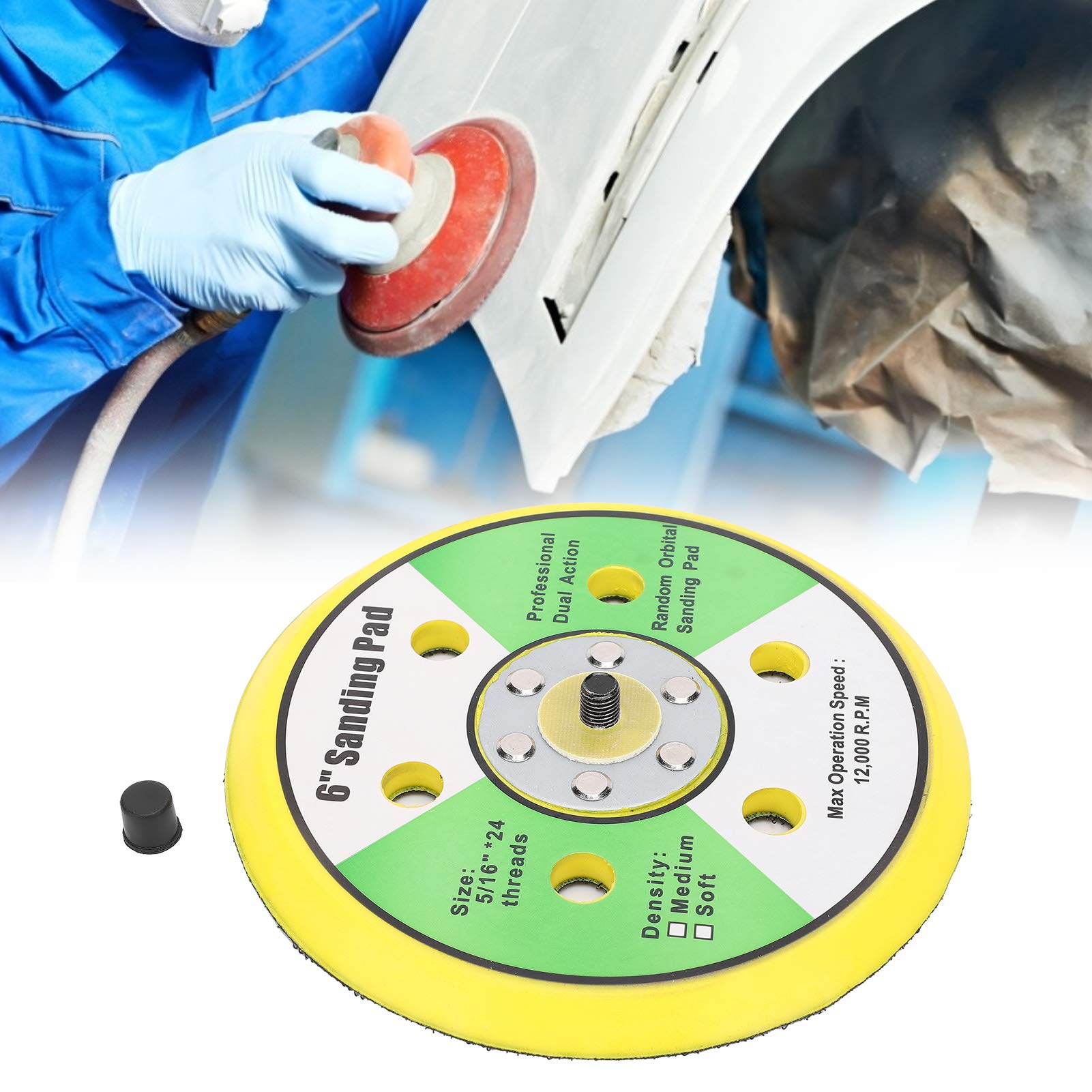 6 Inch Universal Polishing Sanding Disc - 6 Holes ABS Abrasive Grinding Wheel for Metal, Wood & Plastic - Perfect for Edge Smoothing, Surface Finishing & DIY Projects