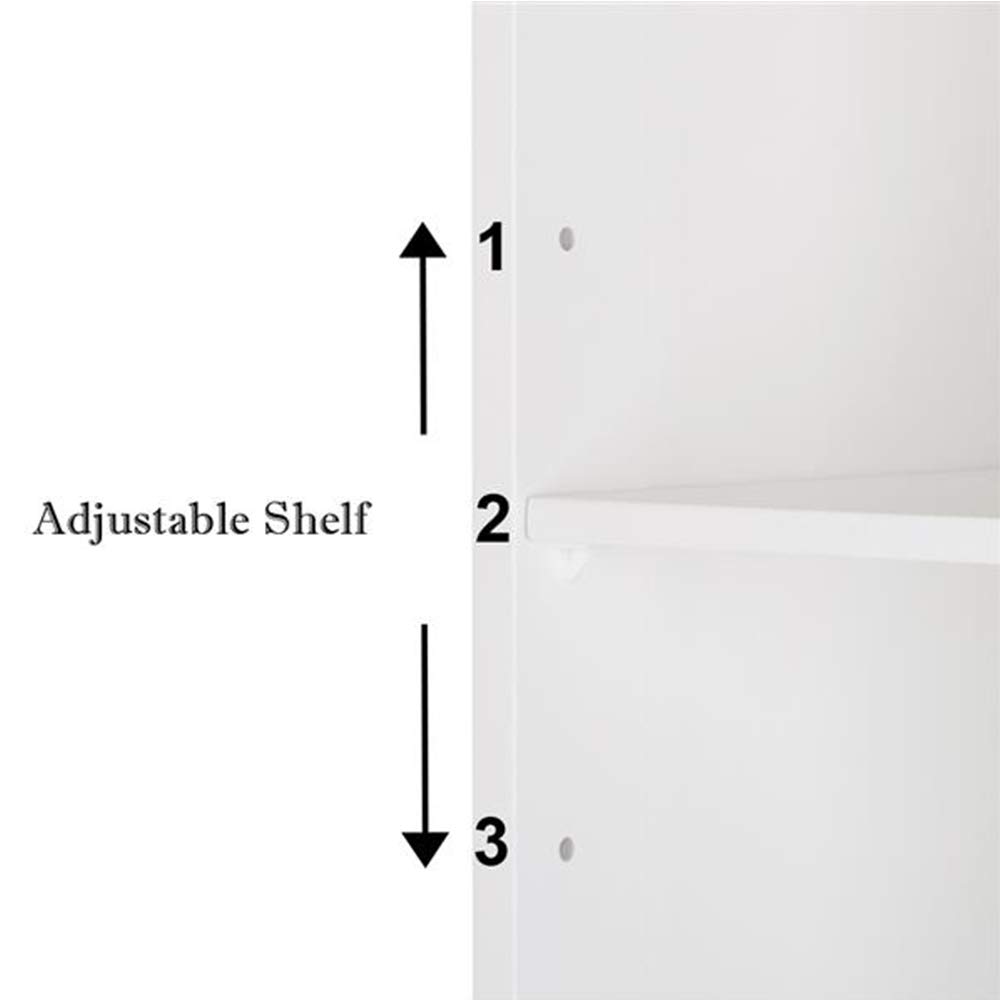Wall Mount Bathroom Medicine Cabinet - White Double Door Storage Organizer with Adjustable Shelf for Bathroom, Vanity & Bedroom Organization