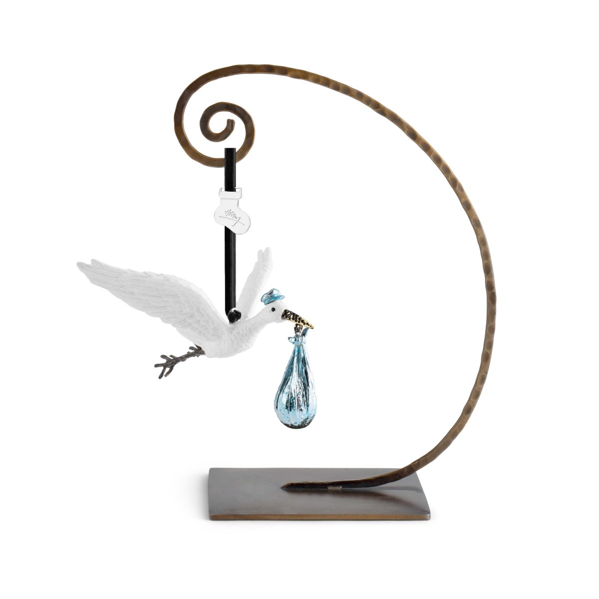 Stork Ornament - Handmade Christmas Tree Decoration for Holiday Home Decor | Perfect for Baby Showers, Nurseries & Winter Festivals