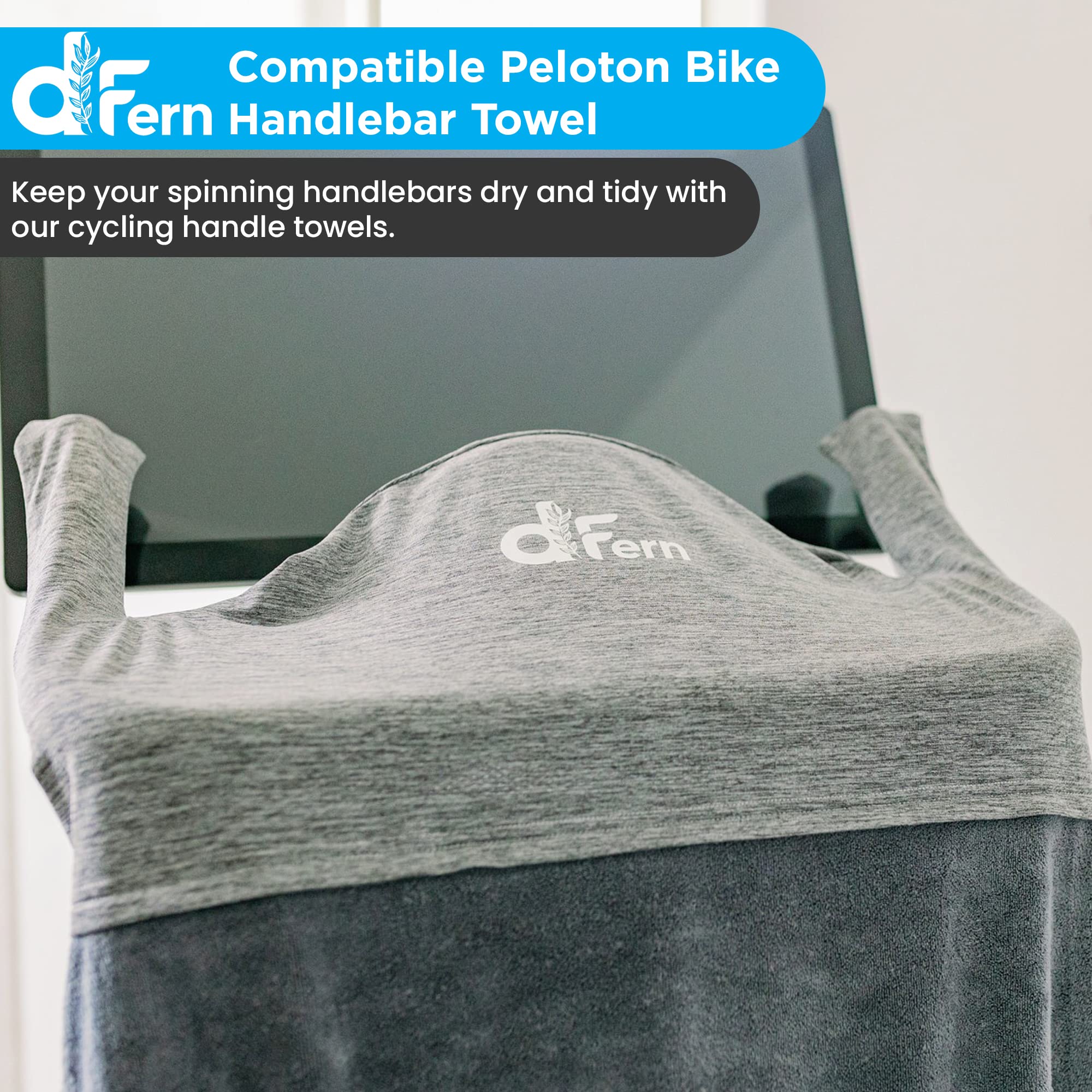 **dFern Peloton Bike Sweat Towel - Super Absorbent Workout Towel for Peloton Bike & Spin Class - Perfect for Indoor Cycling, Home Gym, and Fitness Enthusiasts**
