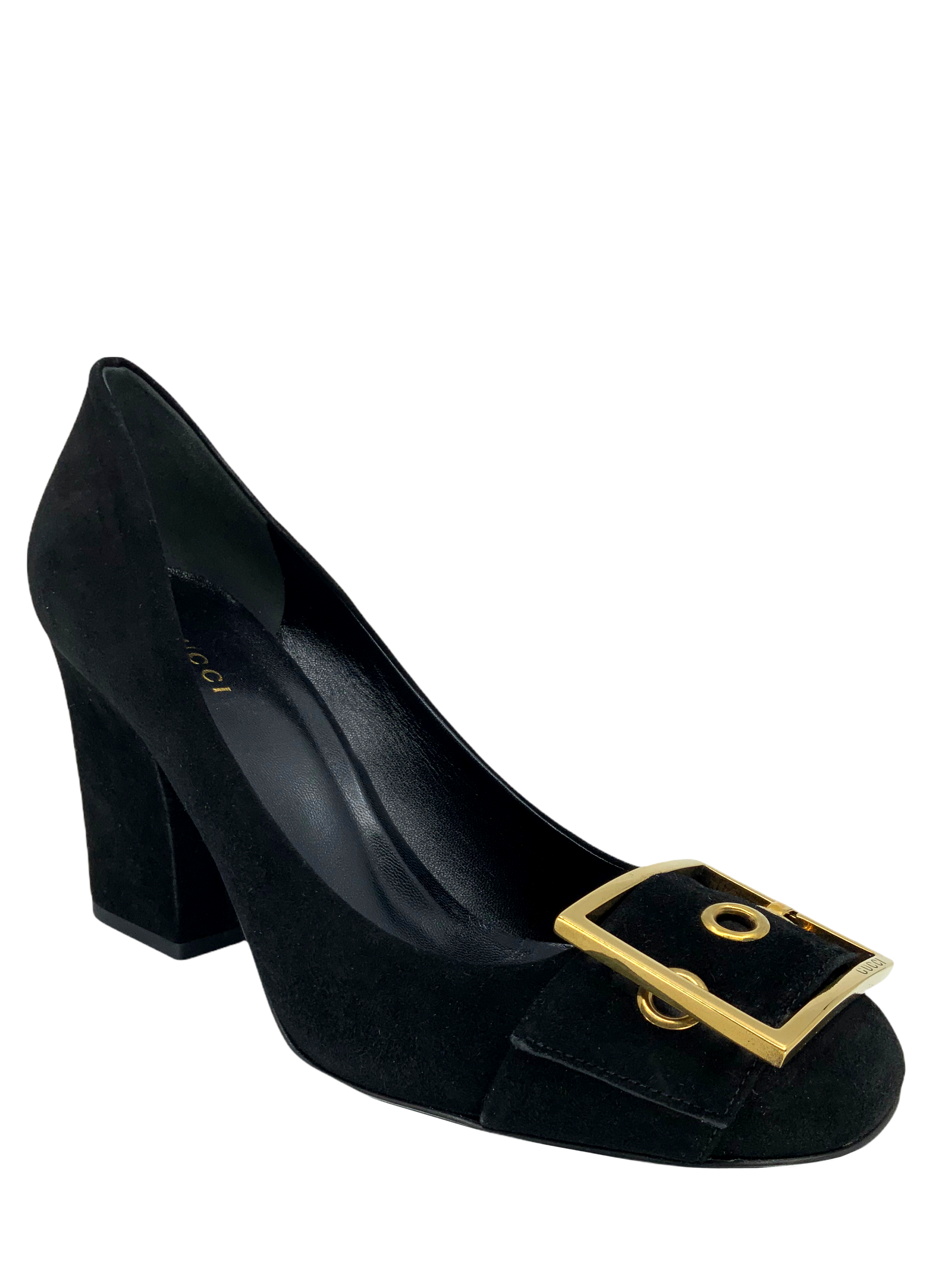 Gucci Suede Kesha Buckle Pumps Women's Size 9 US - Luxury High Heels for Parties, Weddings & Evening Events
