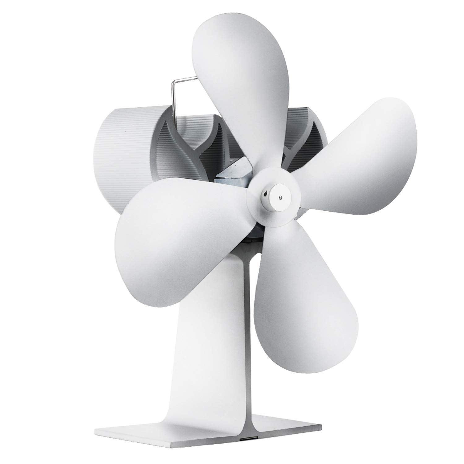 LJJ 4-Blade Heat Powered Stove Fan - Eco-Friendly Wood Burner Fan for Efficient Heat Circulation in Fireplaces & Log Burners - Perfect for Home Heating & Energy Savings