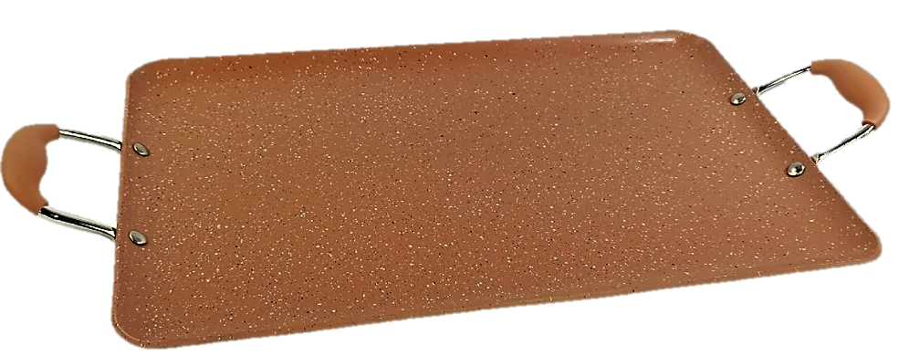 Premium Terracotta Marble Griddle for All Stove Types - Electric, Gas & Ceramic Glass Tops | Double-Sided Comal for Authentic Mexican Cooking | Perfect for Tortillas, Quesadillas & Fajitas