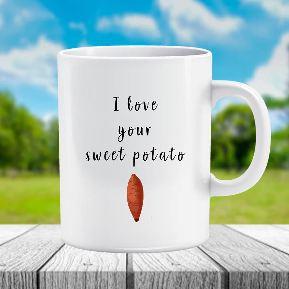 Funny Sweet Potato Mug - Cute Potato Shaped Coffee Cup for Tea & Hot Drinks - Unique Gift for Him, Her, Lover - Perfect for Valentine's Day, Anniversary & Office Use