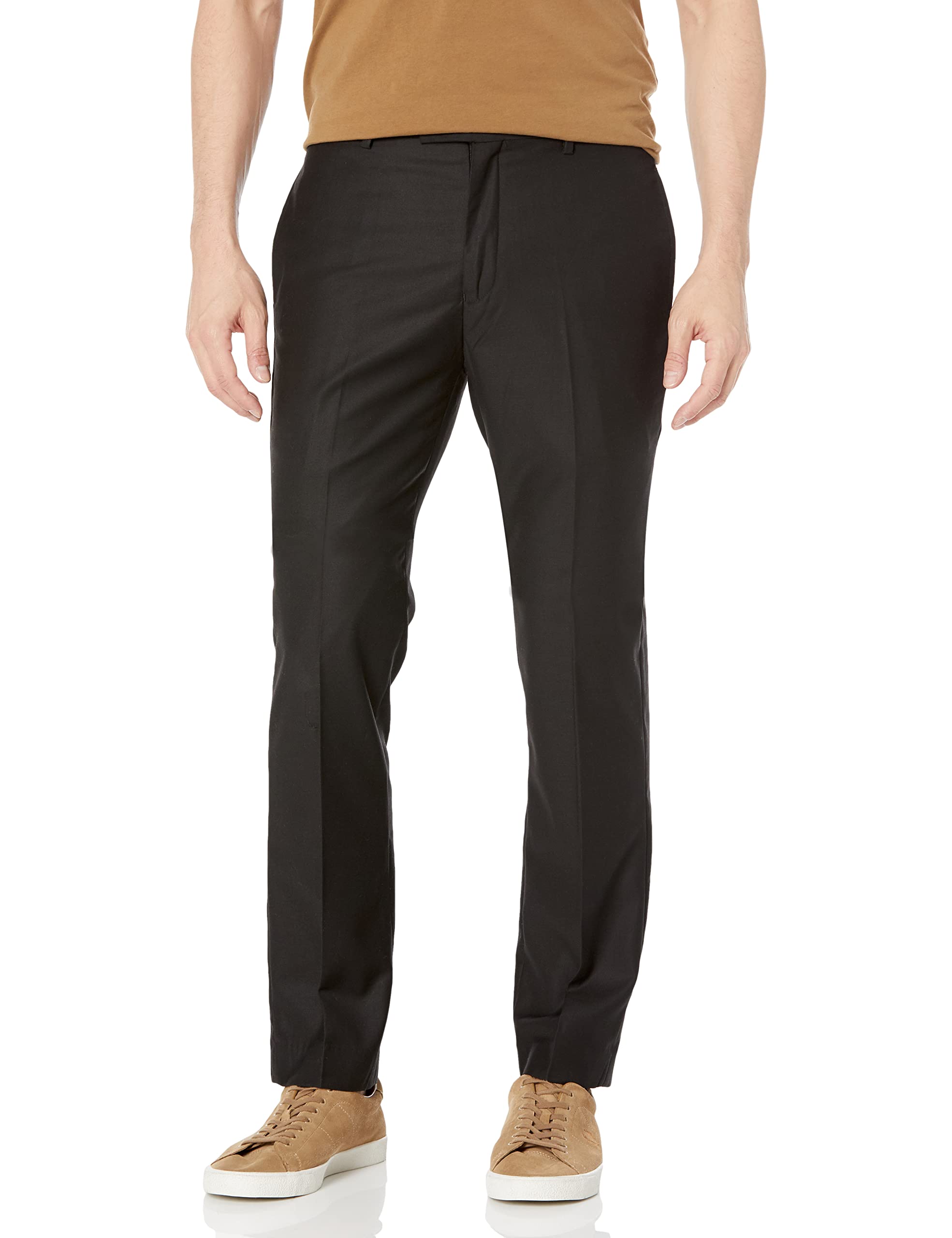 Men's Slim Fit Solid Dress Pants for Work & Office | Professional Business Casual Trousers for Men | Comfortable Stretch Dress Pants for Daily Wear & Formal Occasions