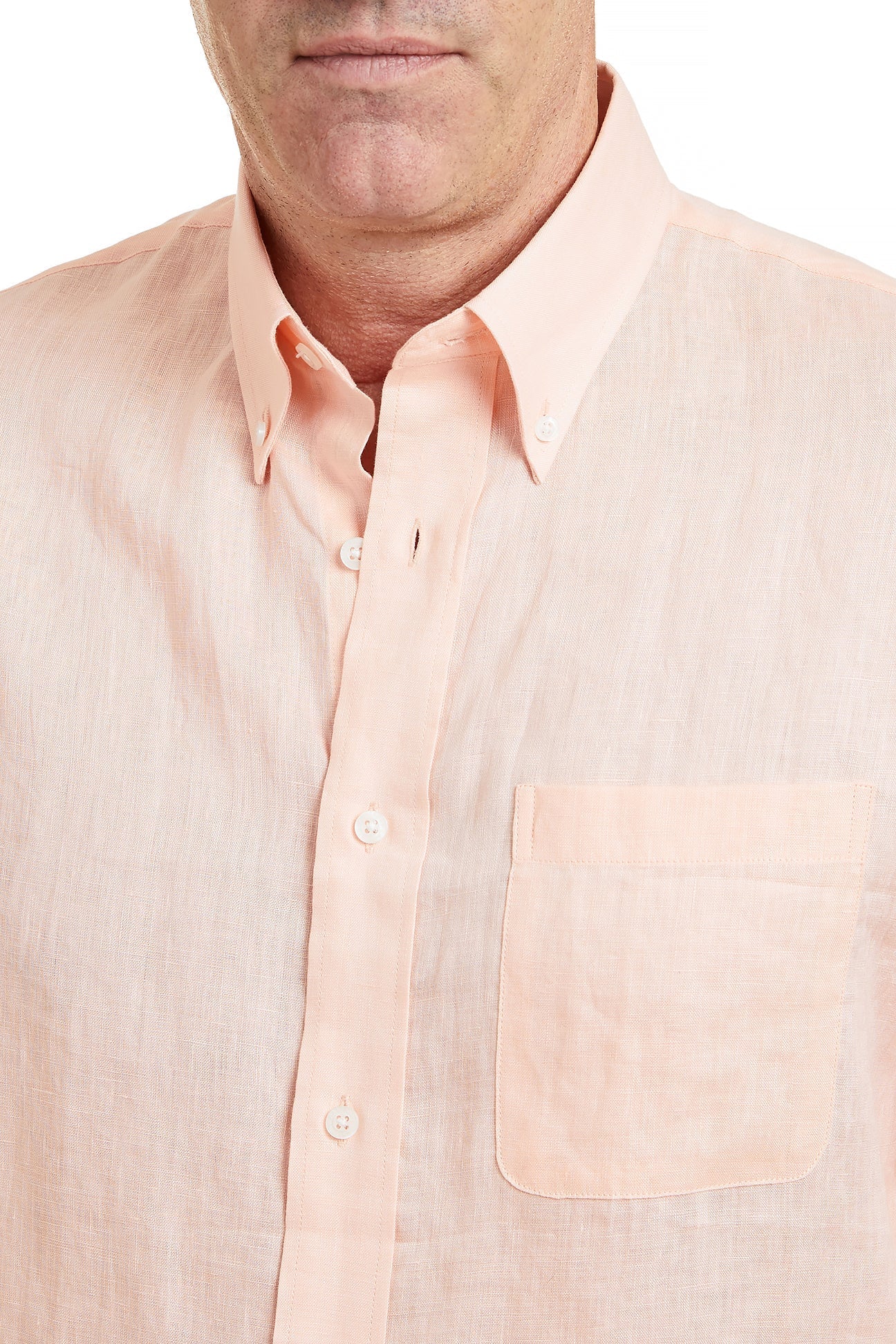 Premium Linen Chase Shirt in Peach - Breathable & Stylish Summer Blouse for Women - Perfect for Casual Outings & Beach Vacations